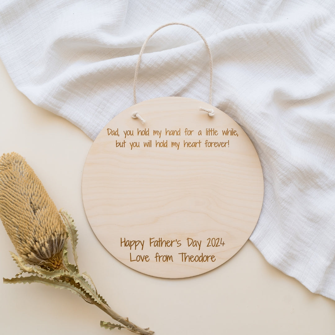 Father's Day Hand Print Plaque Hand print plaque Miss Ali's