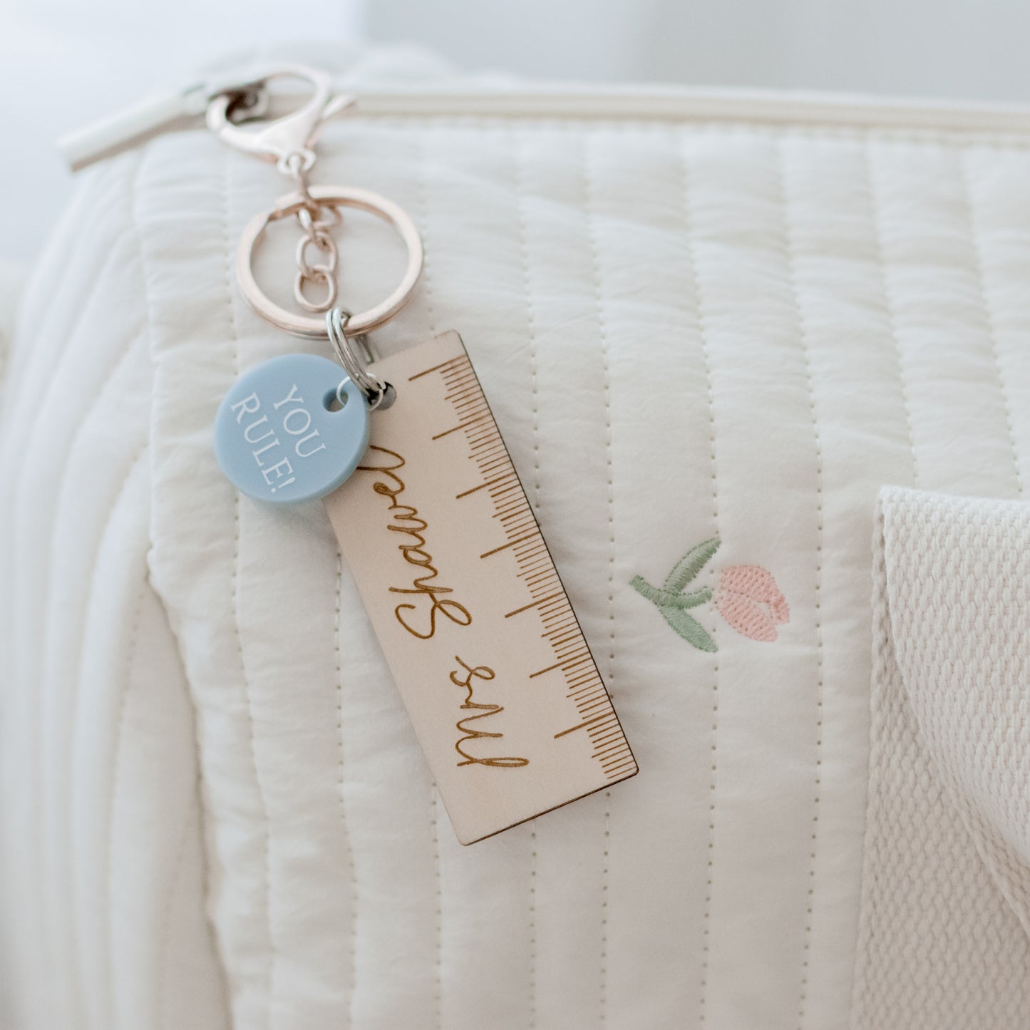 Teacher's You Rule Keyring teacher name Miss Ali's