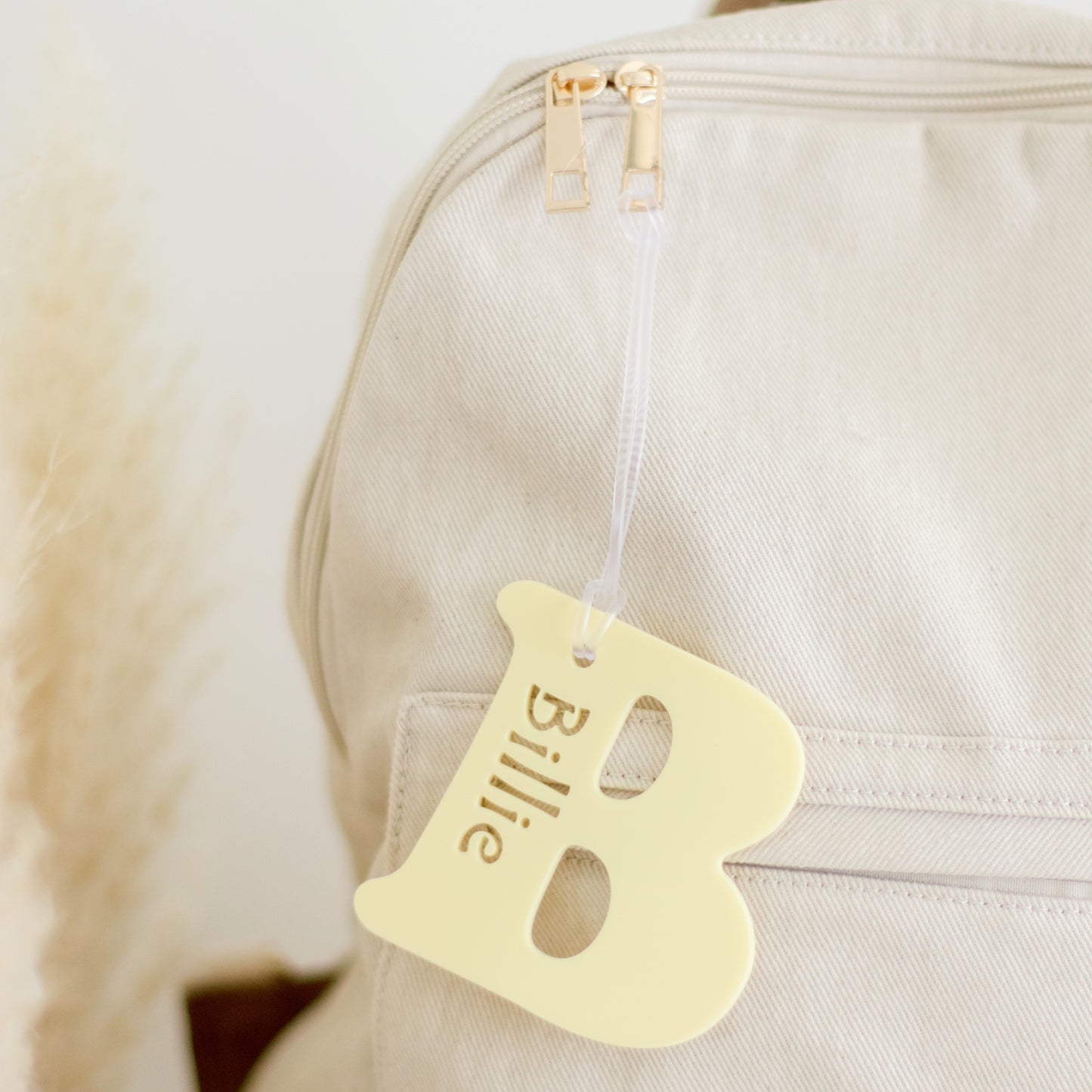 Acrylic Letter Bag Tag letter bag tag Miss Ali's