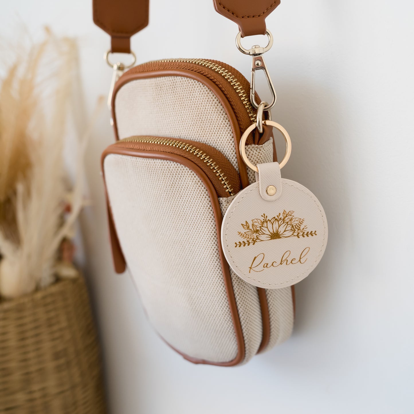Leather Personalised Keyring leather keyring Miss Ali's