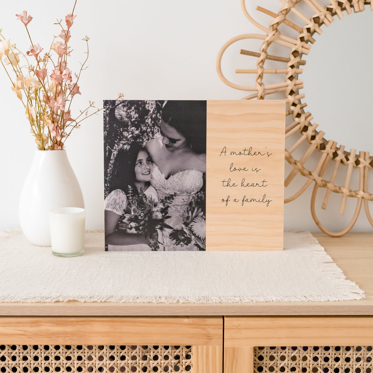 Wooden Photo Block - Portrait wooden photo block Miss Ali's