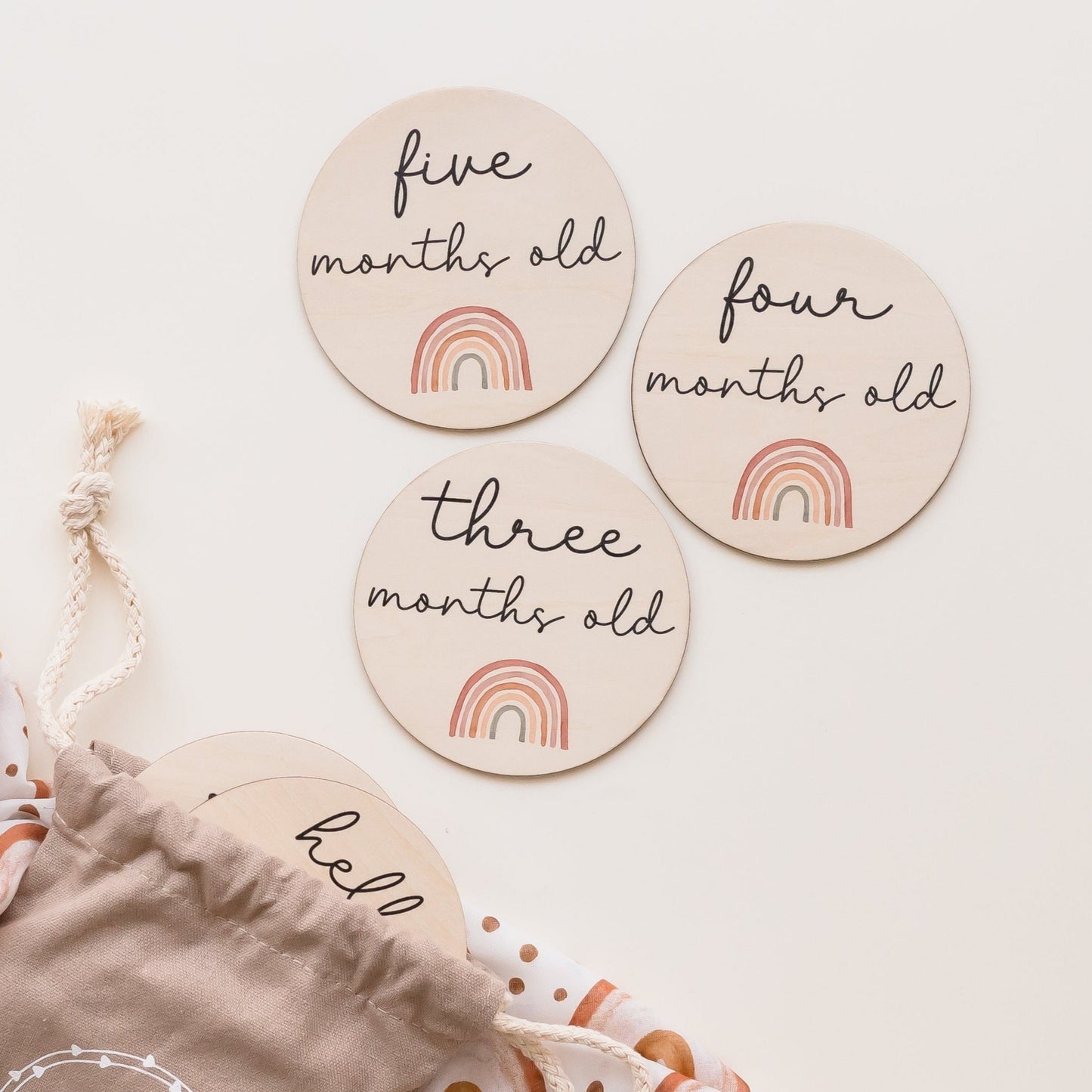 Baby Milestone Discs - Rainbow Miss Ali's