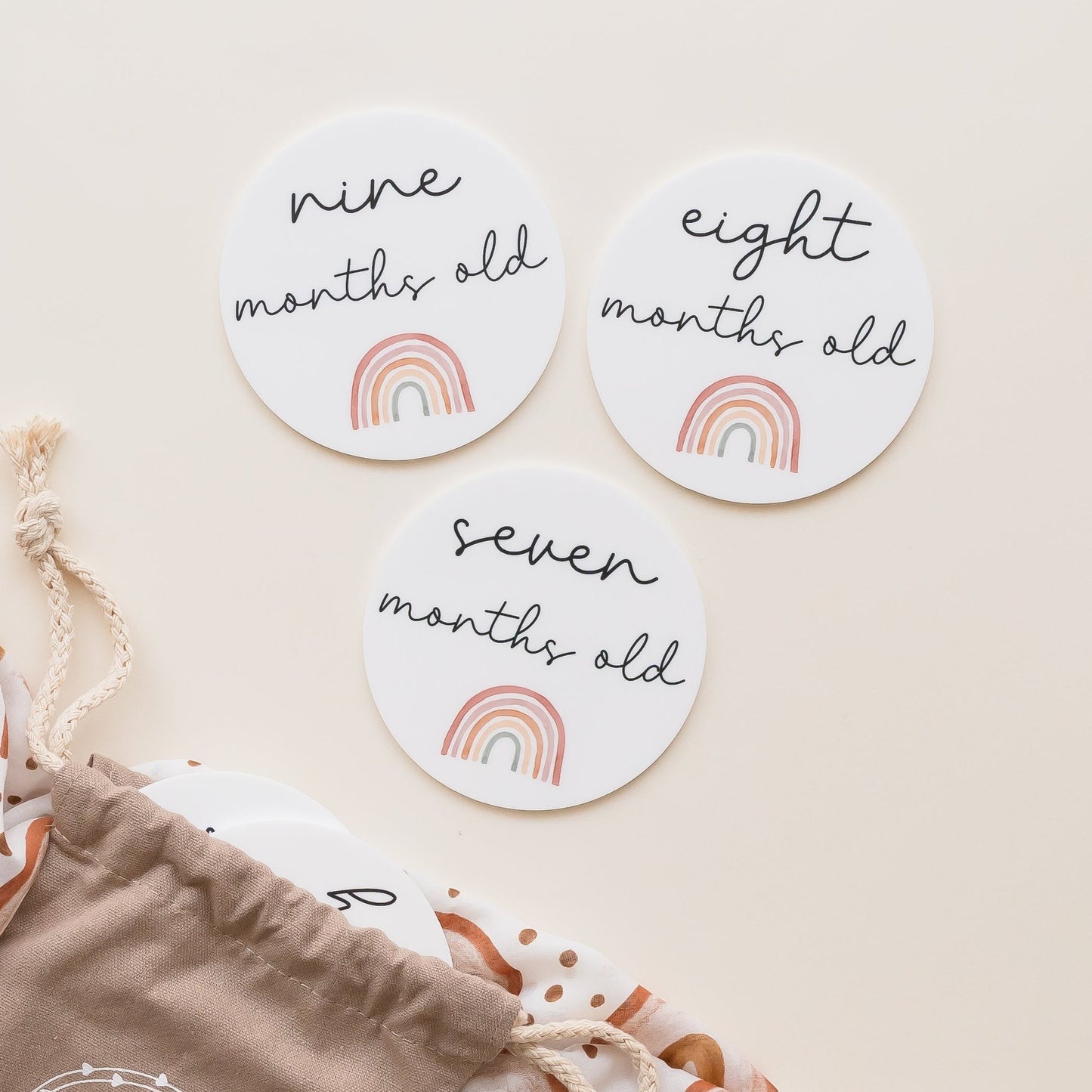 Baby Milestone Discs - Rainbow Miss Ali's