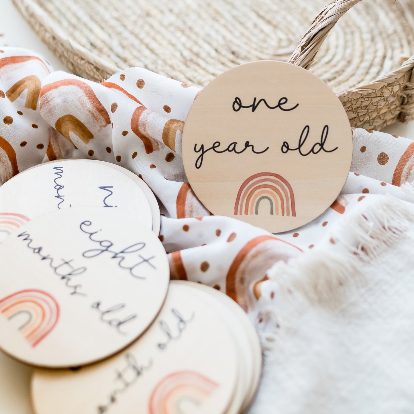 Baby Milestone Discs - Rainbow Miss Ali's
