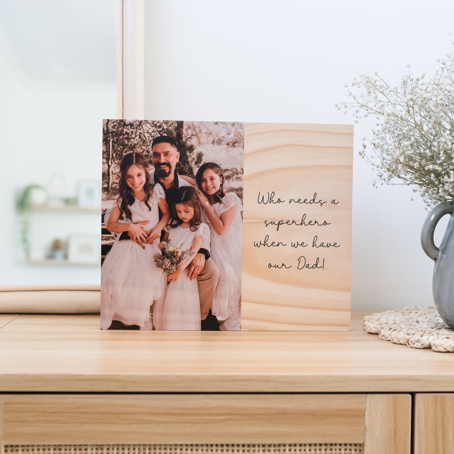 Wooden Photo Block - Portrait wooden photo block Miss Ali's