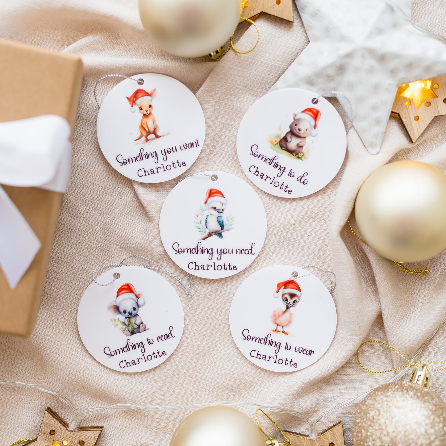 Colour Something To - Christmas Gift Tag Set personal xmas Miss Ali's