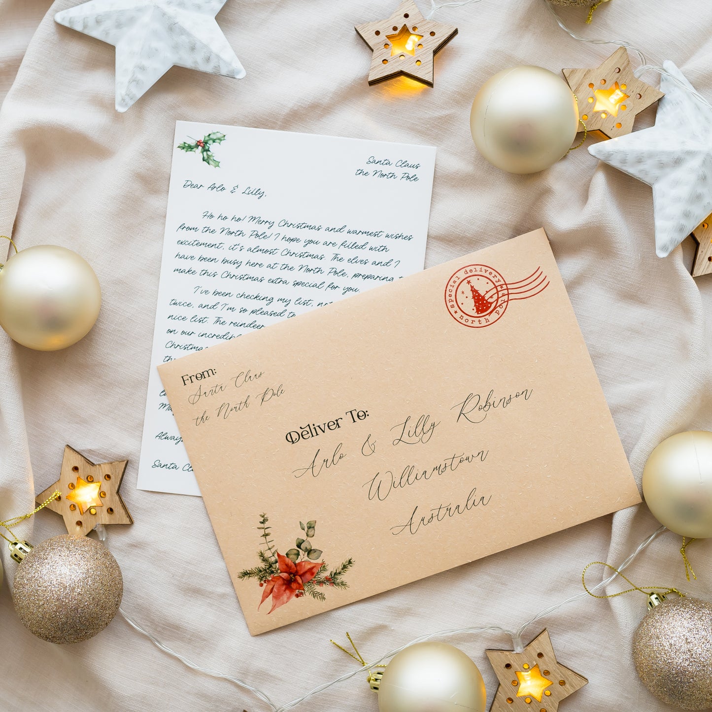 Personalised Letter from Santa santa letter Miss Ali's