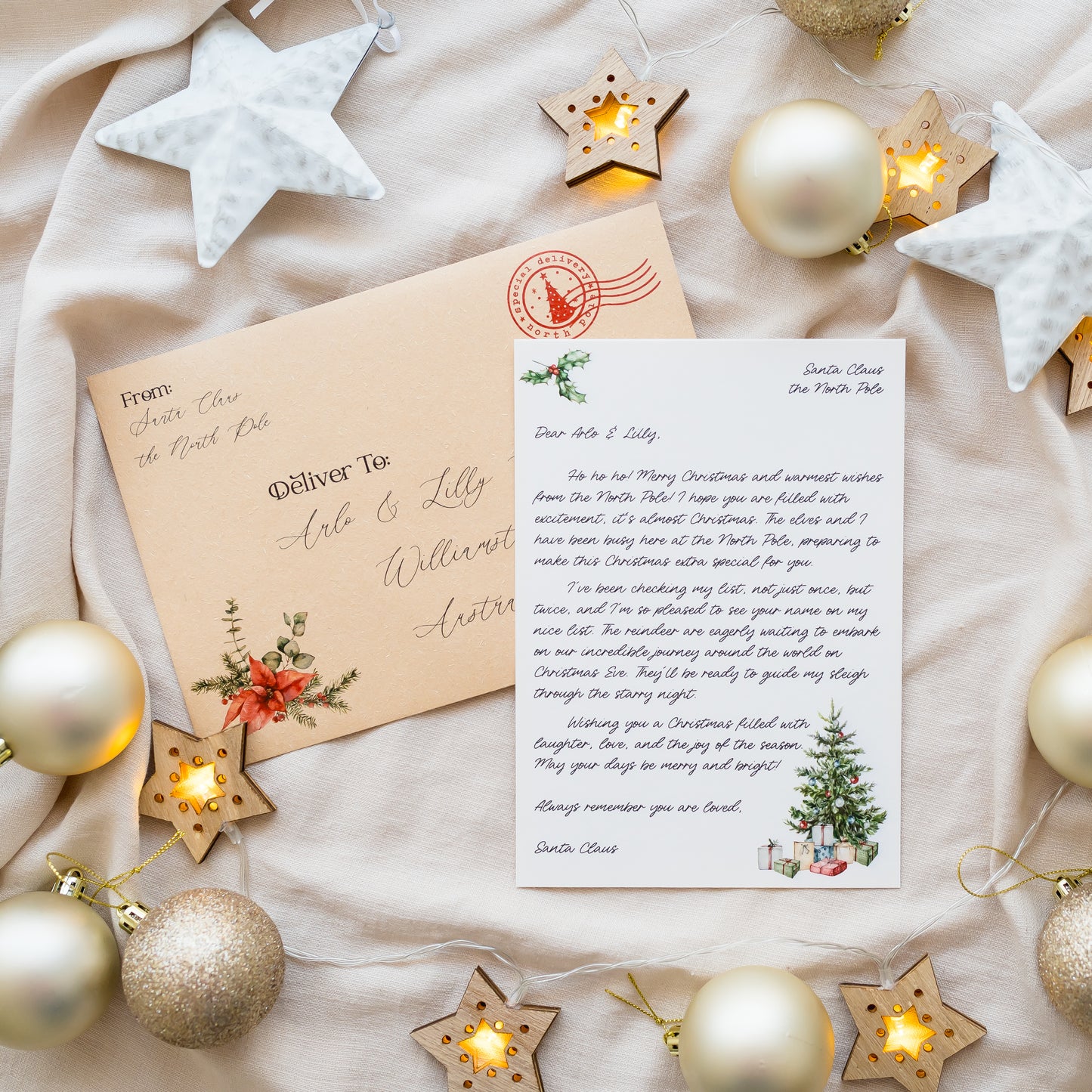 Personalised Letter from Santa santa letter Miss Ali's