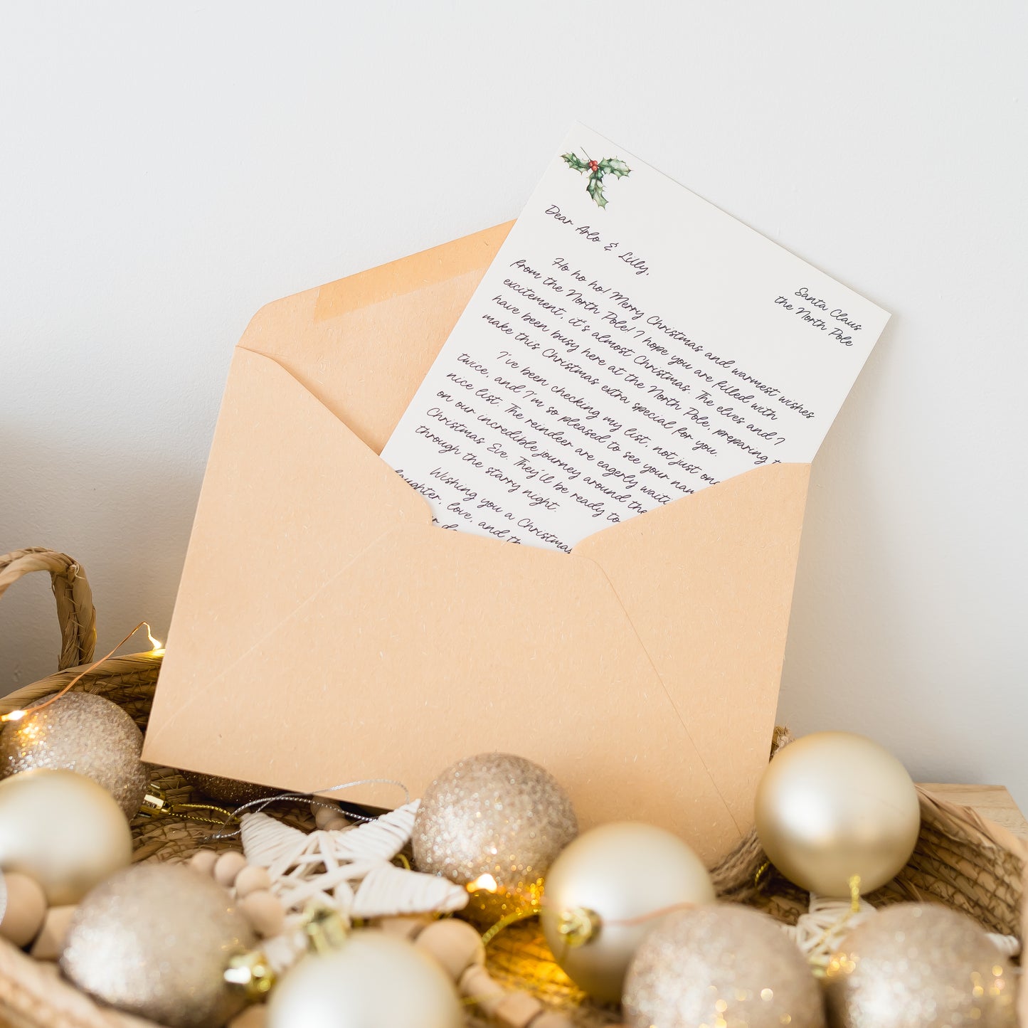 Personalised Letter from Santa santa letter Miss Ali's