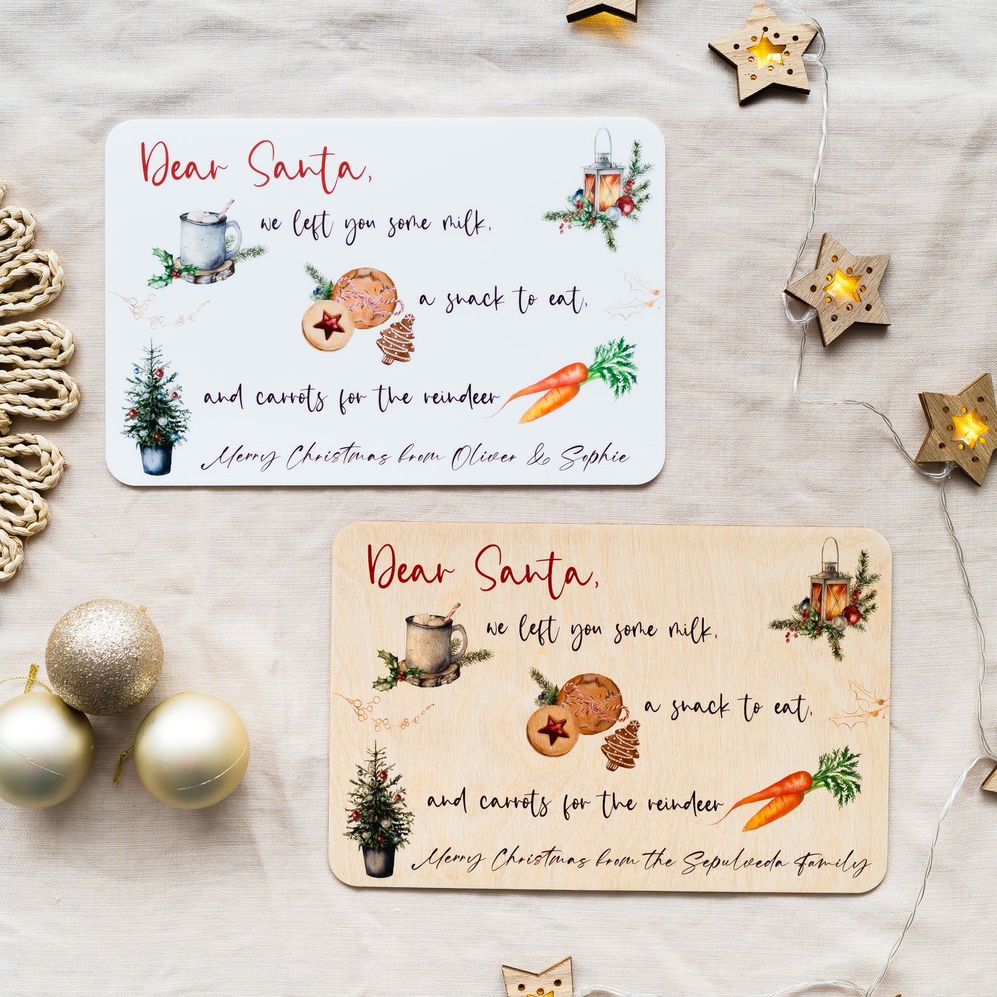 Santa's Treat Board - Colour personal xmas Miss Ali's