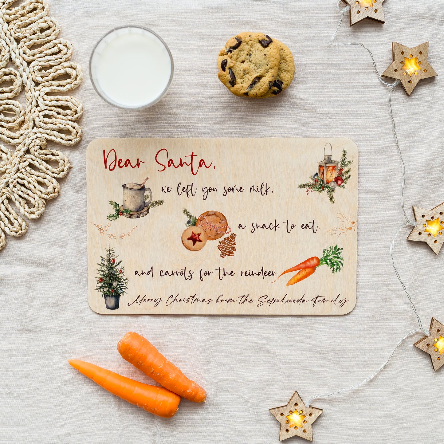 Santa's Treat Board - Colour personal xmas Miss Ali's