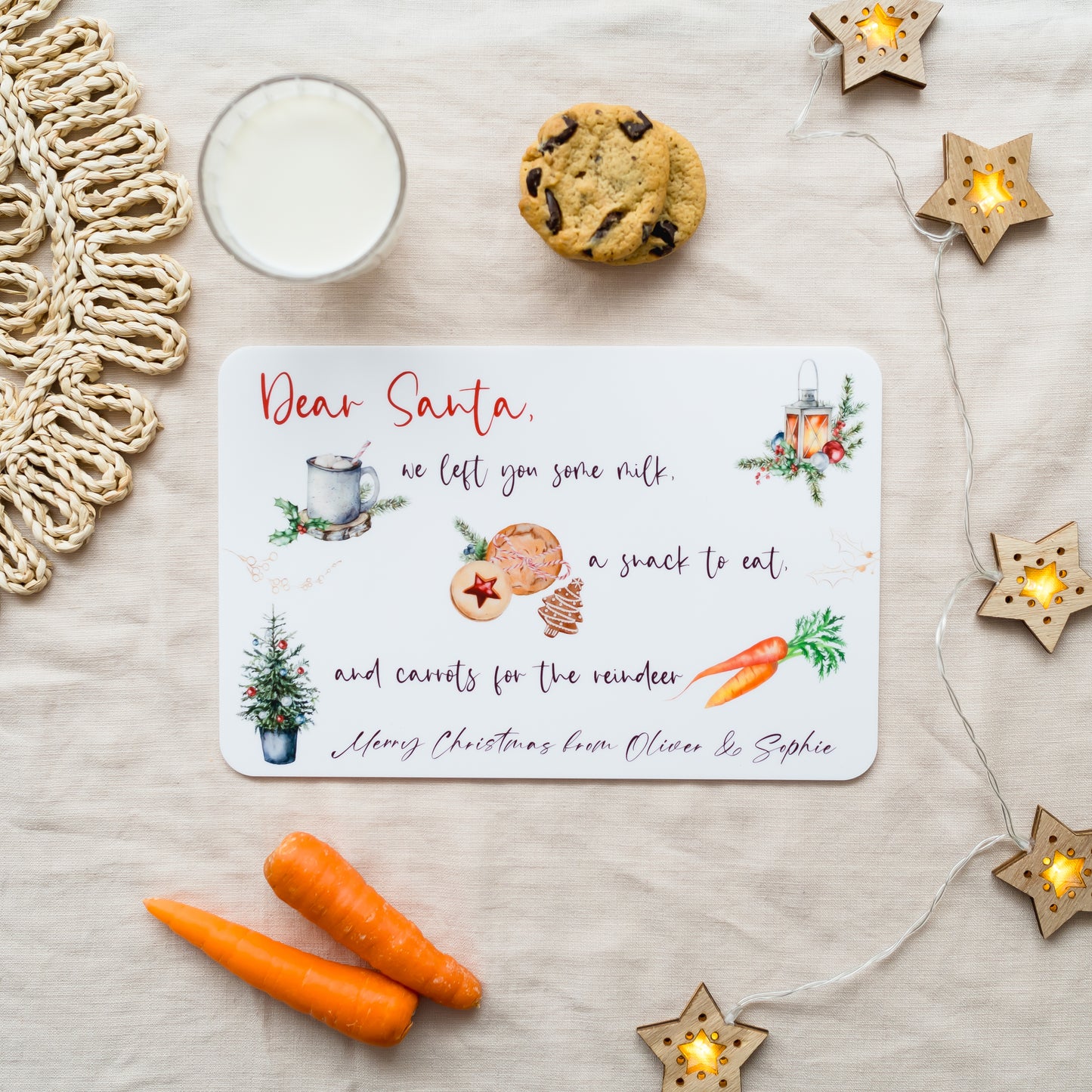 Santa's Treat Board - Colour personal xmas Miss Ali's