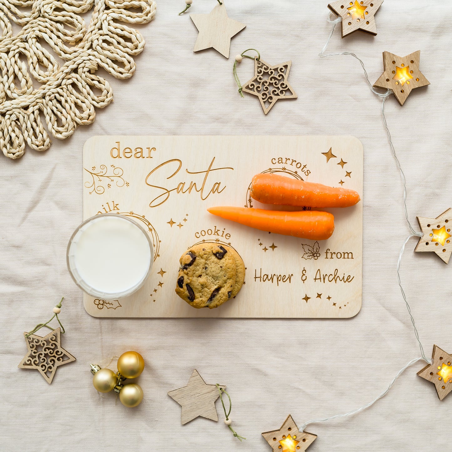 Santa's Treat Board - Engraved personal xmas Miss Ali's