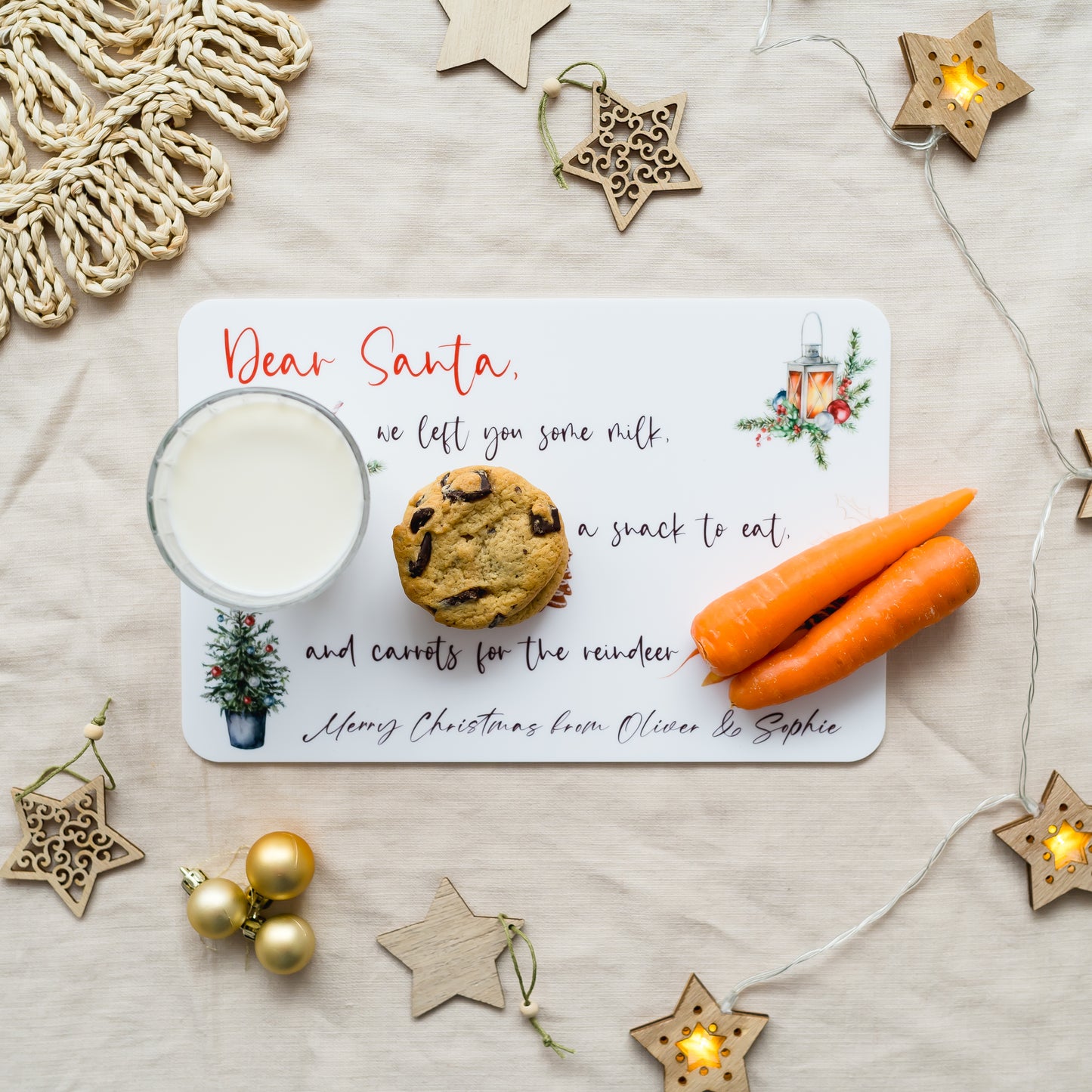 Santa's Treat Board - Colour personal xmas Miss Ali's