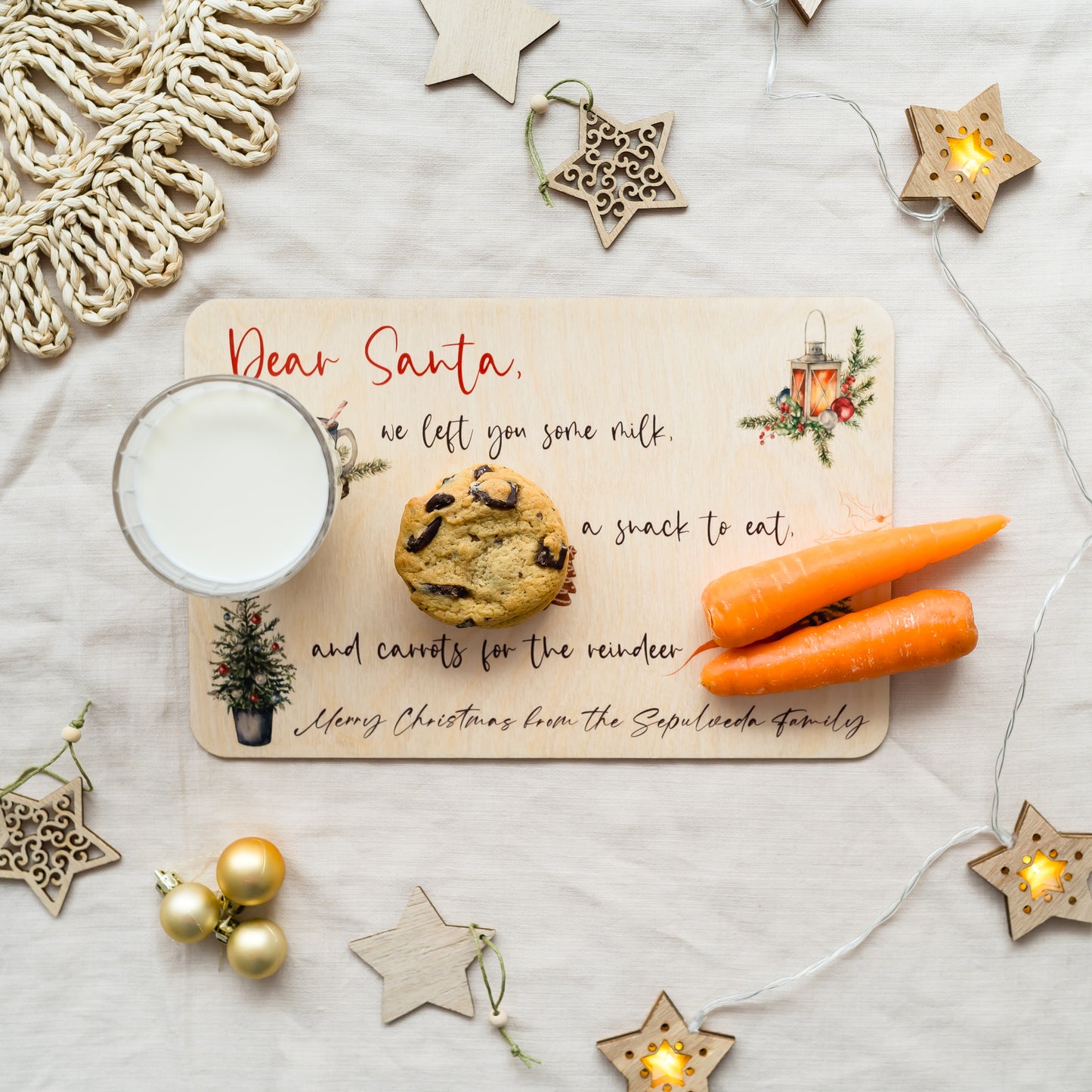 Santa's Treat Board - Colour personal xmas Miss Ali's