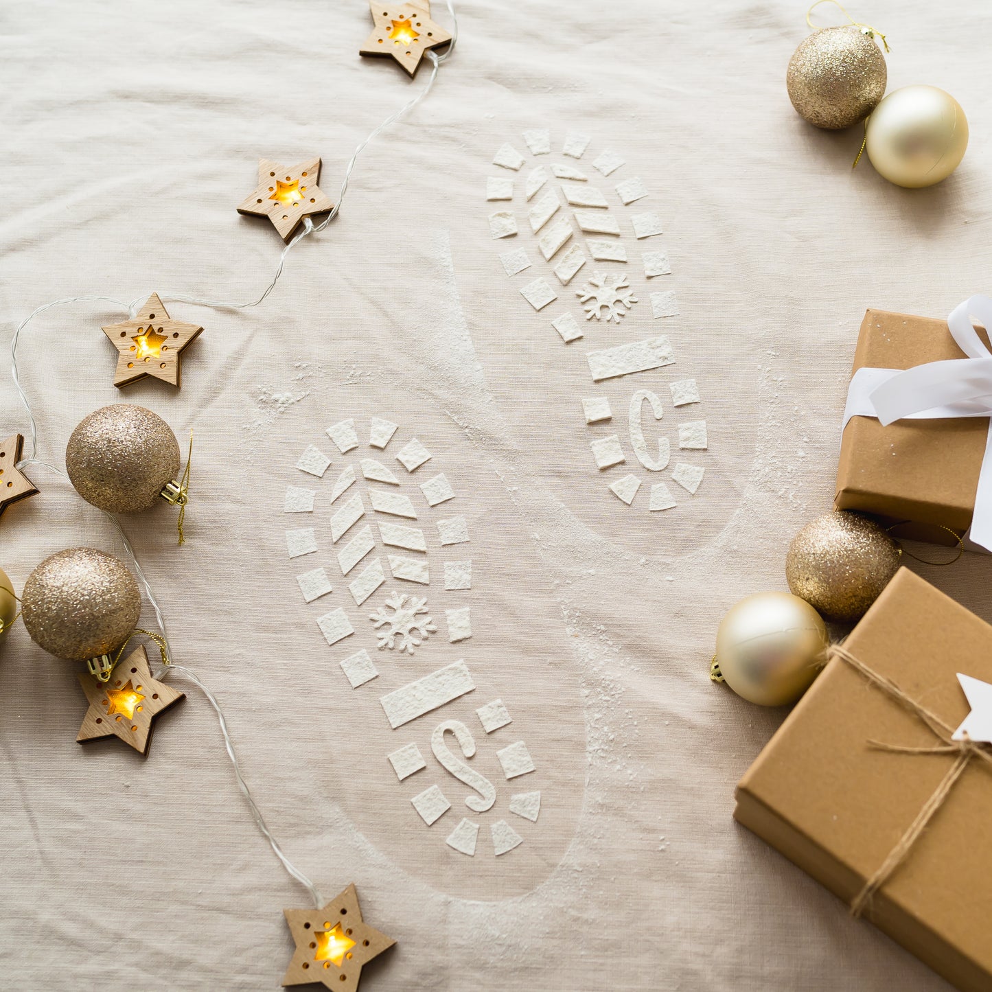 Santa's Footprint Stencil Miss Ali's