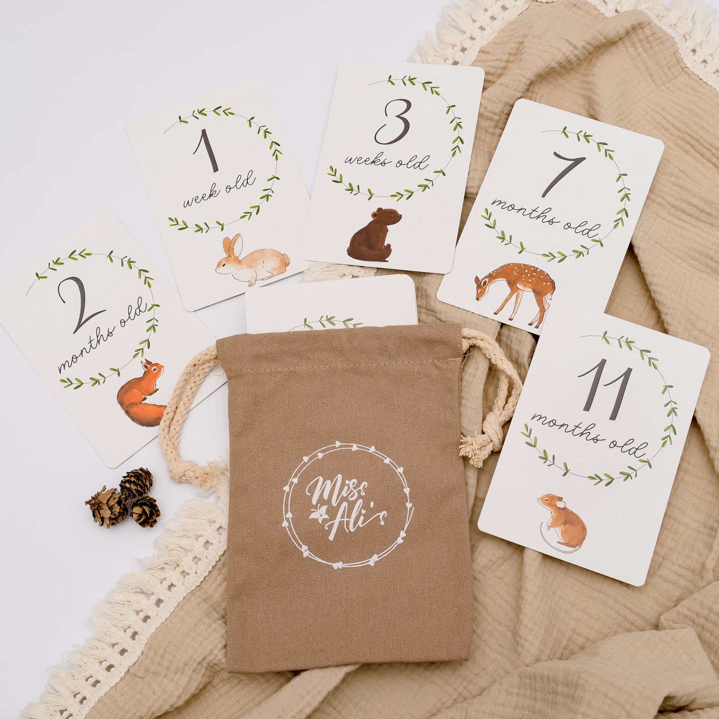 Milestone Cards - Woodland Miss Ali's