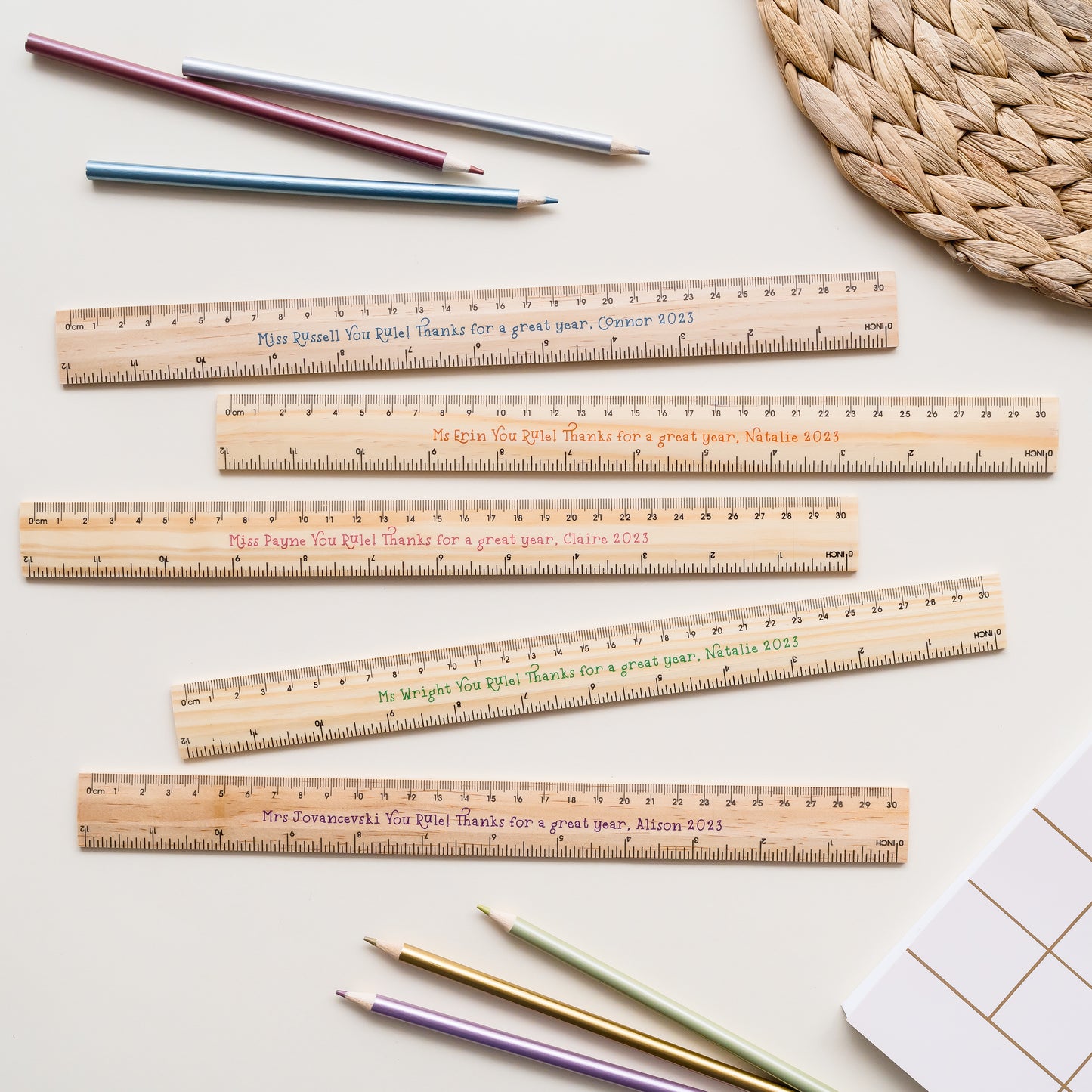 Teacher's Wooden Ruler ruler Miss Ali's