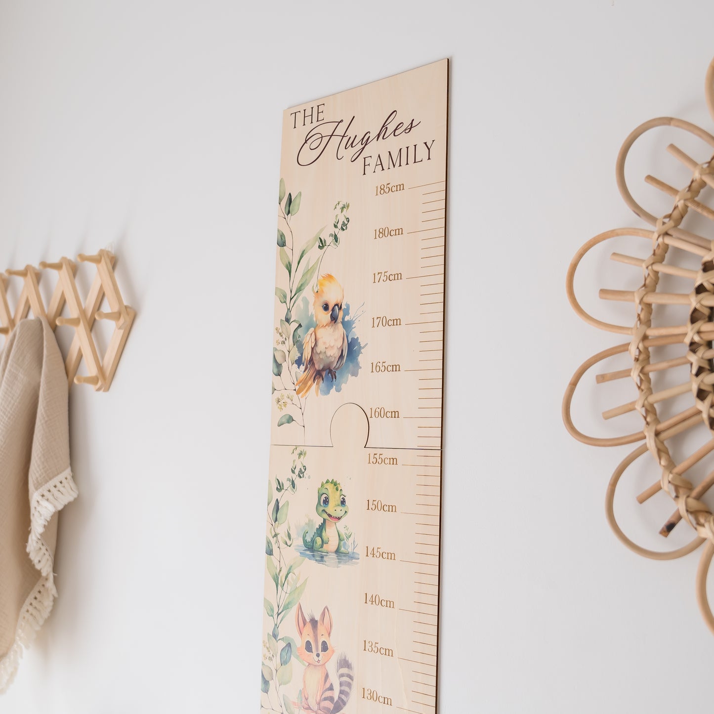 Wooden Height Chart - Australian Animals height charts Miss Ali's