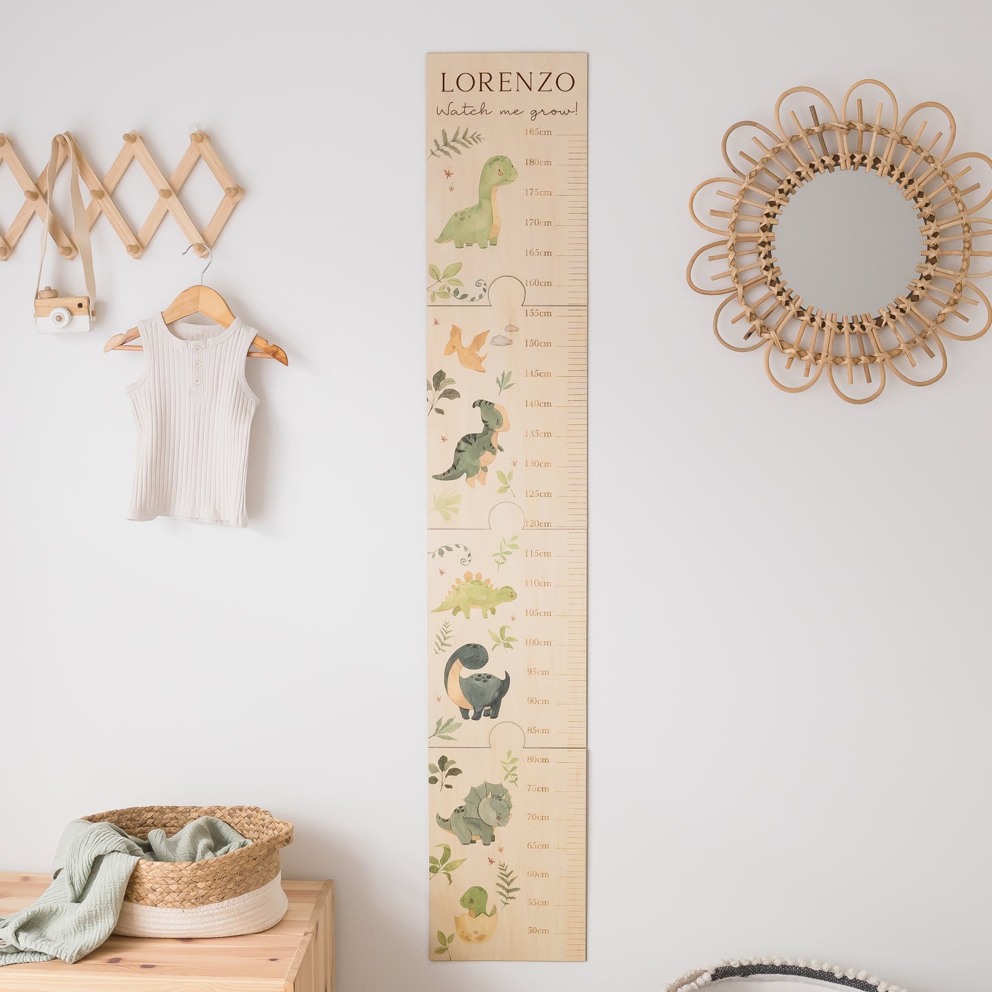 Wooden Height Chart - Dinosaurs height charts Miss Ali's