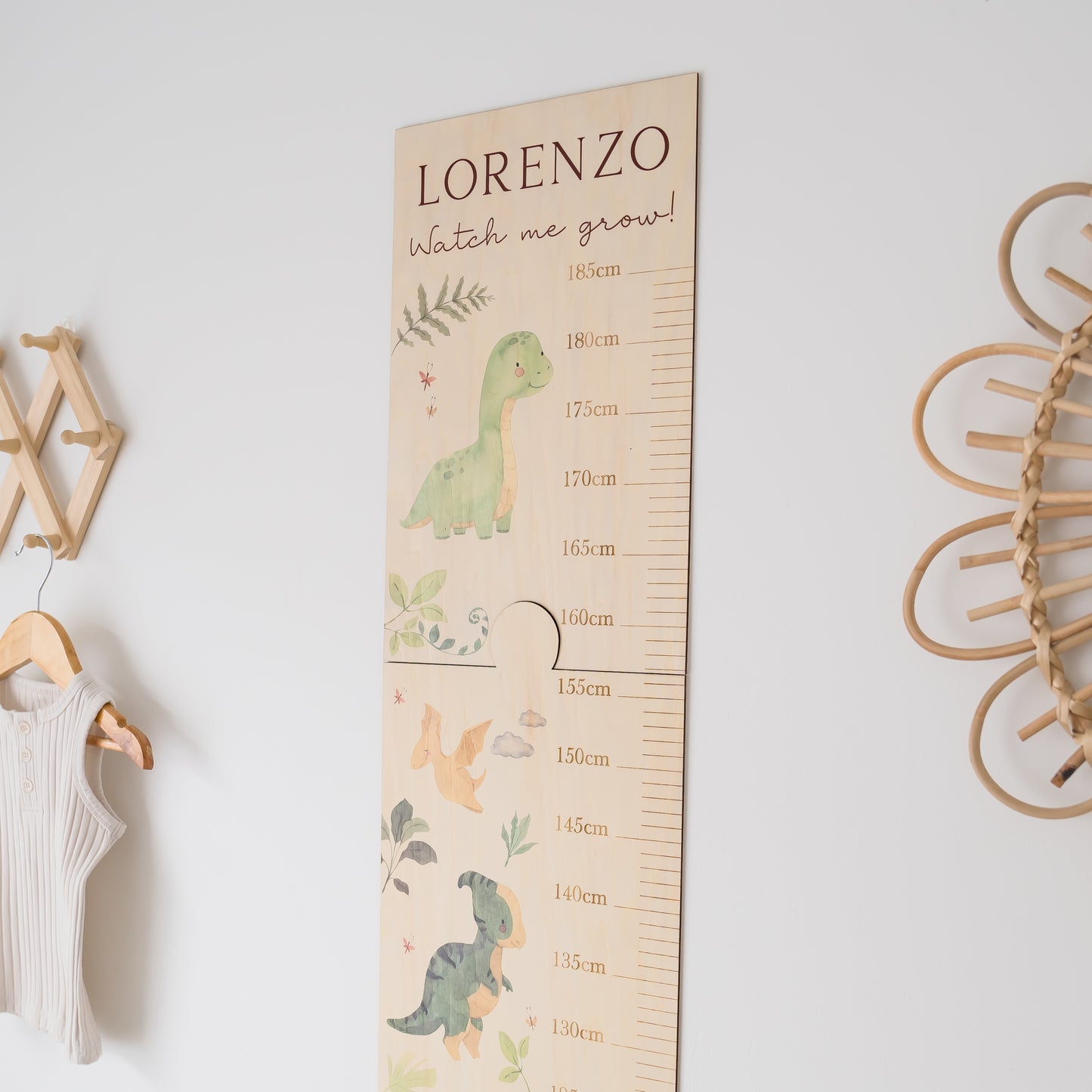 Wooden Height Chart - Dinosaurs height charts Miss Ali's