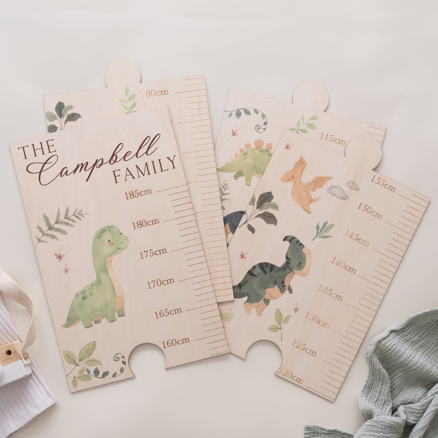 Wooden Height Chart - Dinosaurs height charts Miss Ali's