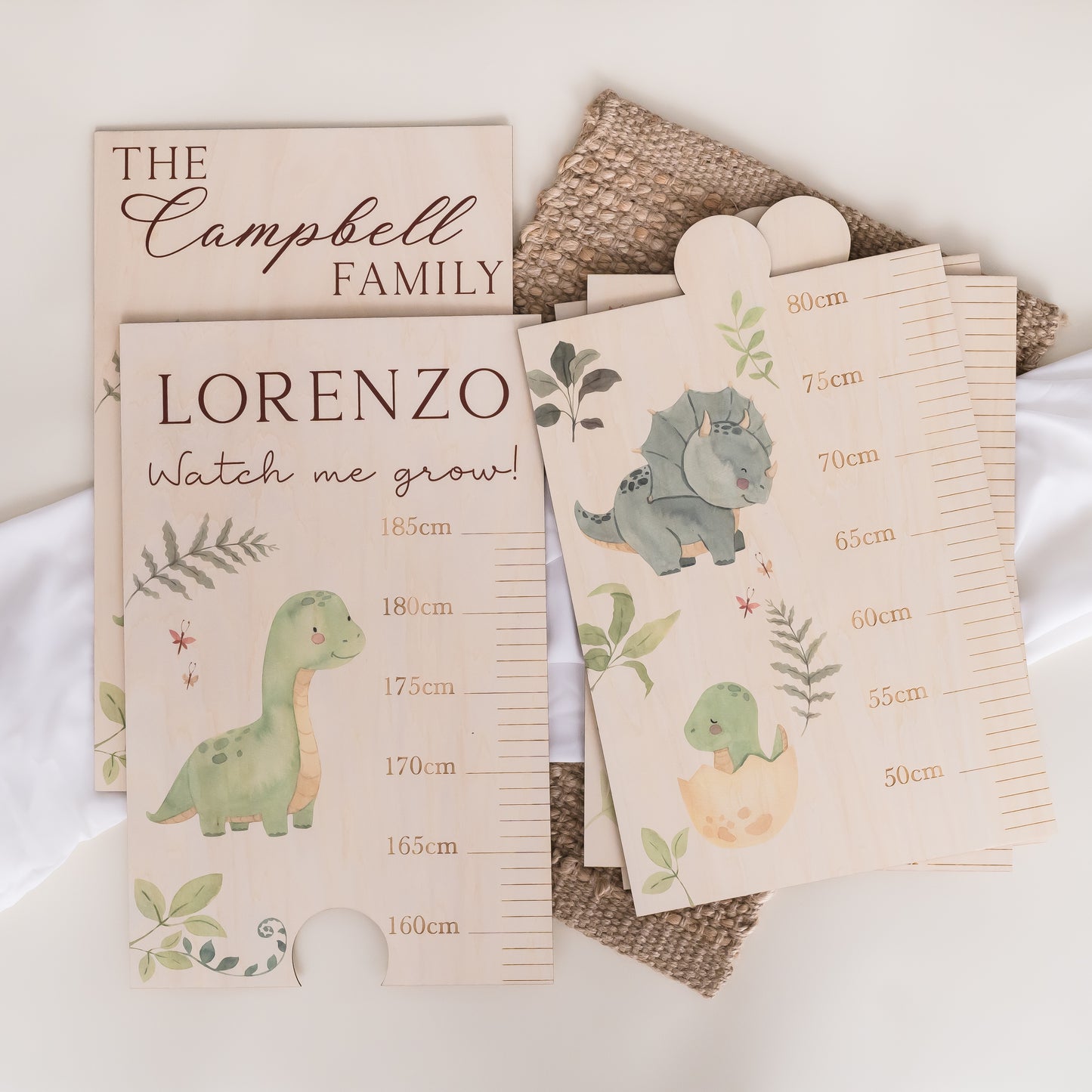 Wooden Height Chart - Dinosaurs height charts Miss Ali's
