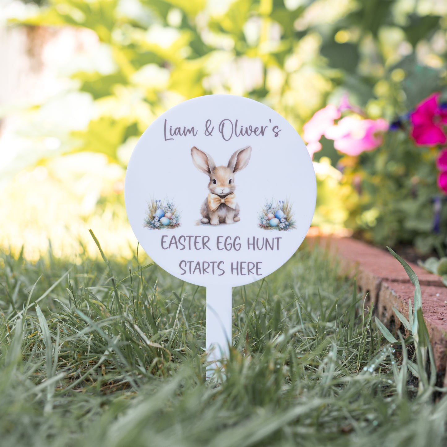 Easter Egg Hunt Garden Sign personal xmas Miss Ali's