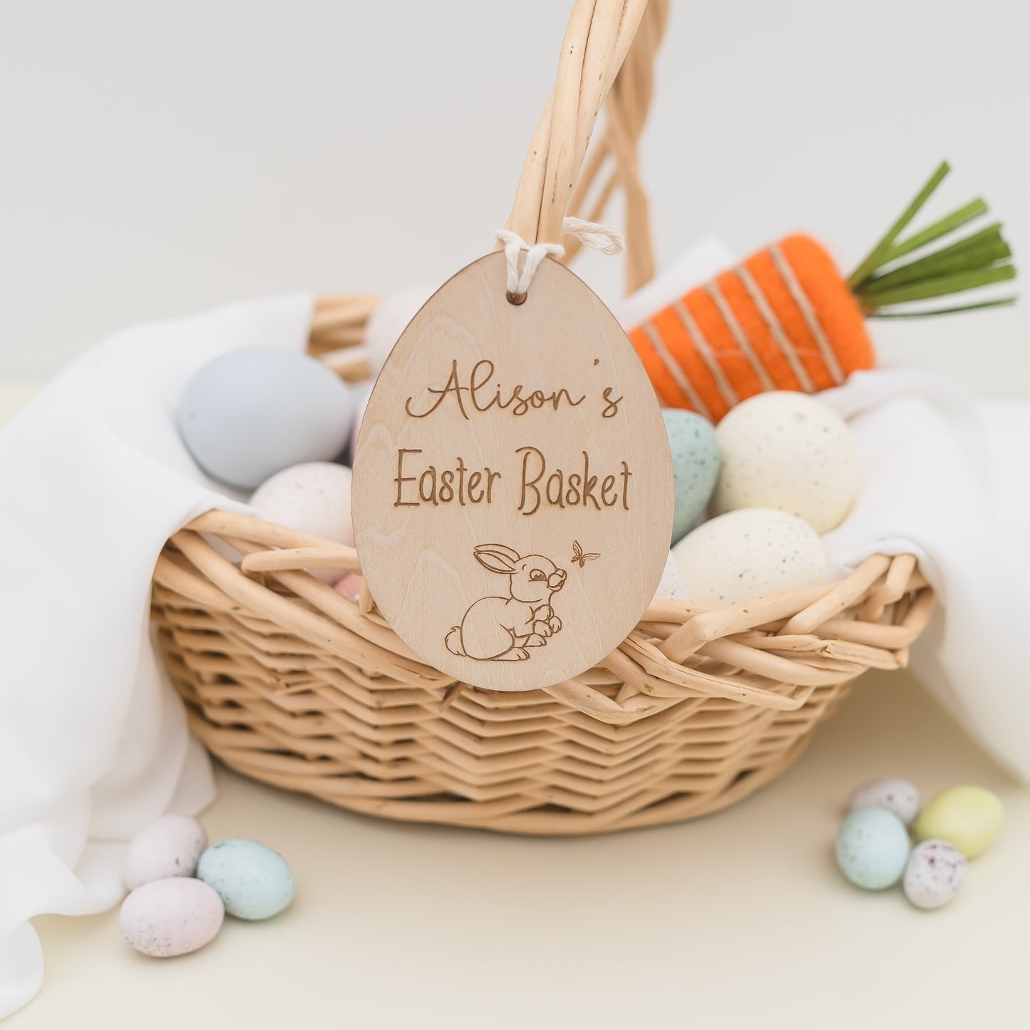 Easter Basket Tag - Engraved personal xmas Miss Ali's