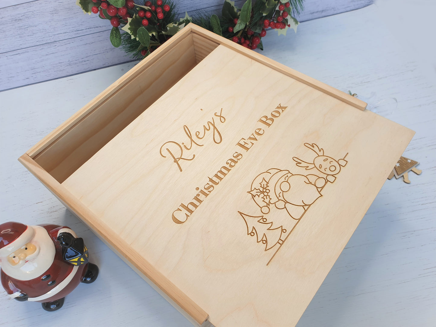Christmas Eve Wooden Box personal xmas Miss Ali's