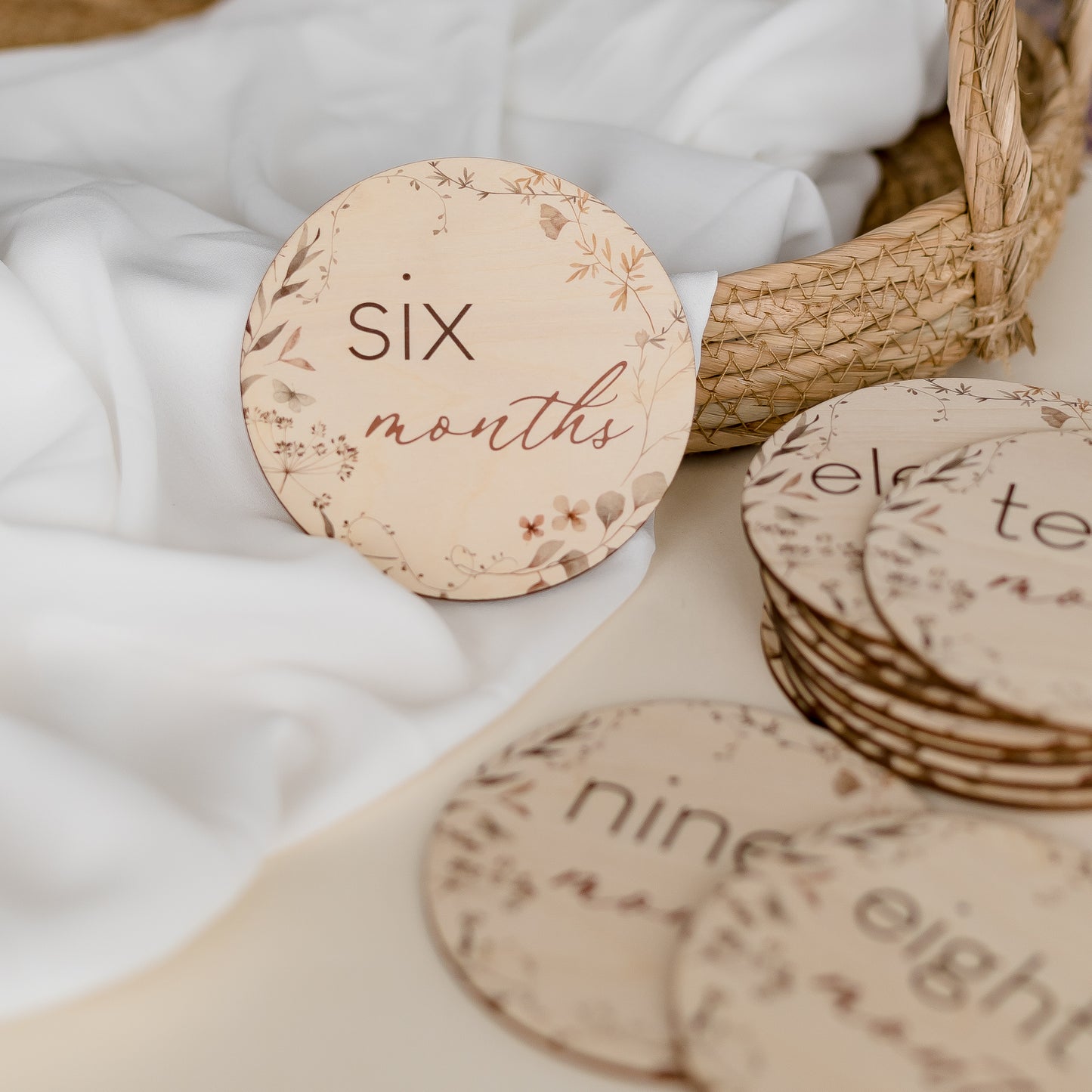 Baby Milestone Discs - Spring Blossom Miss Ali's