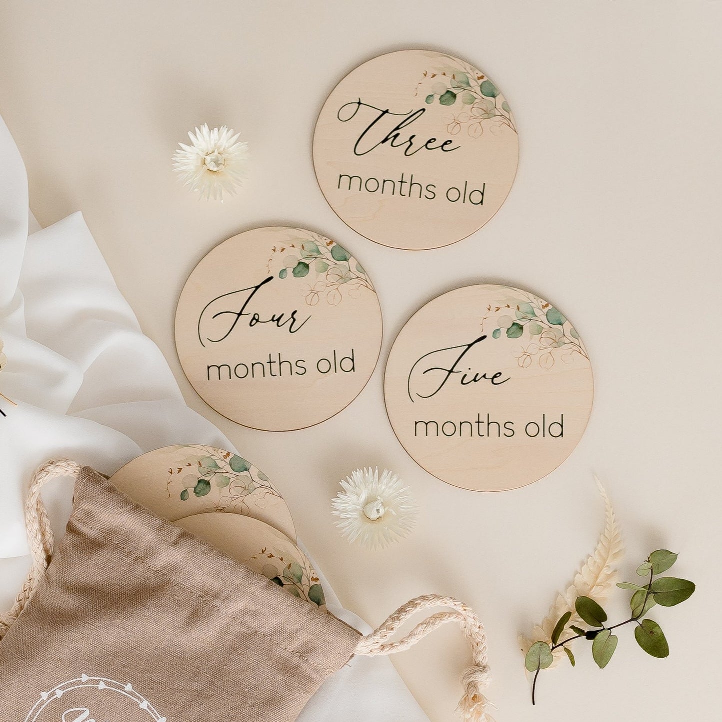 Baby Milestone Discs - Leaf Miss Ali's