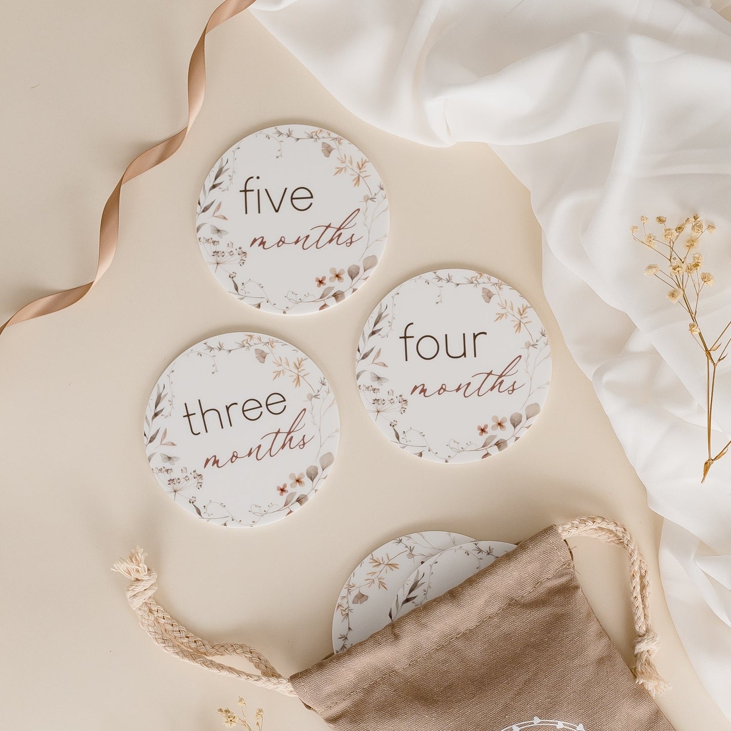 Baby Milestone Discs - Spring Blossom Miss Ali's
