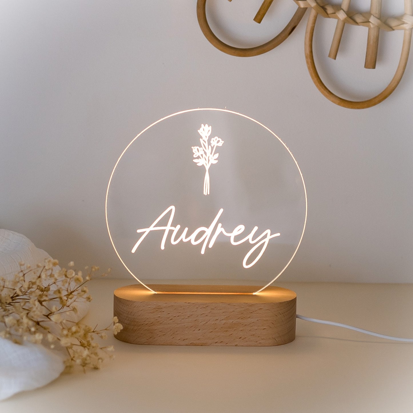 Personalised Night Light - Round Miss Ali's