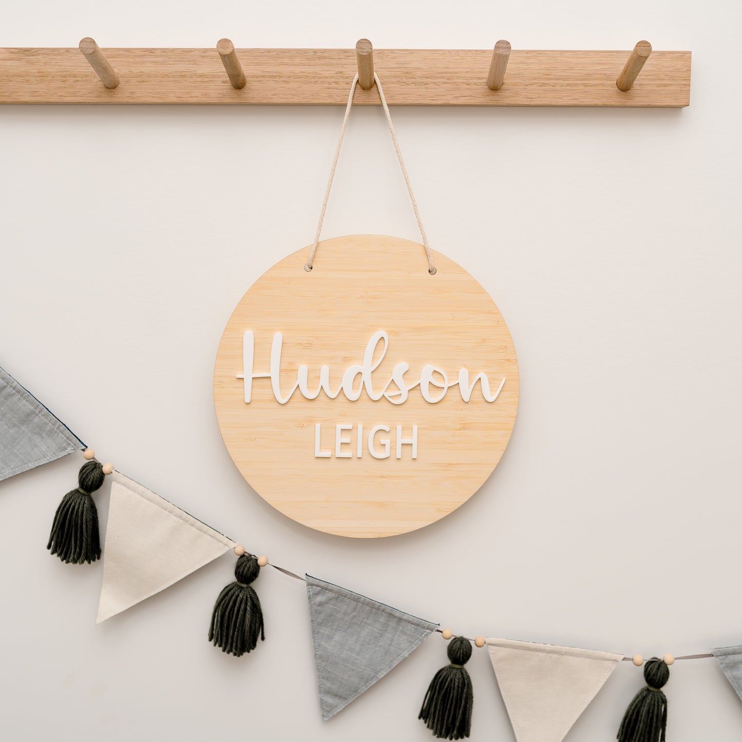 Bamboo Name Plaque - Classic wall plaque Miss Ali's