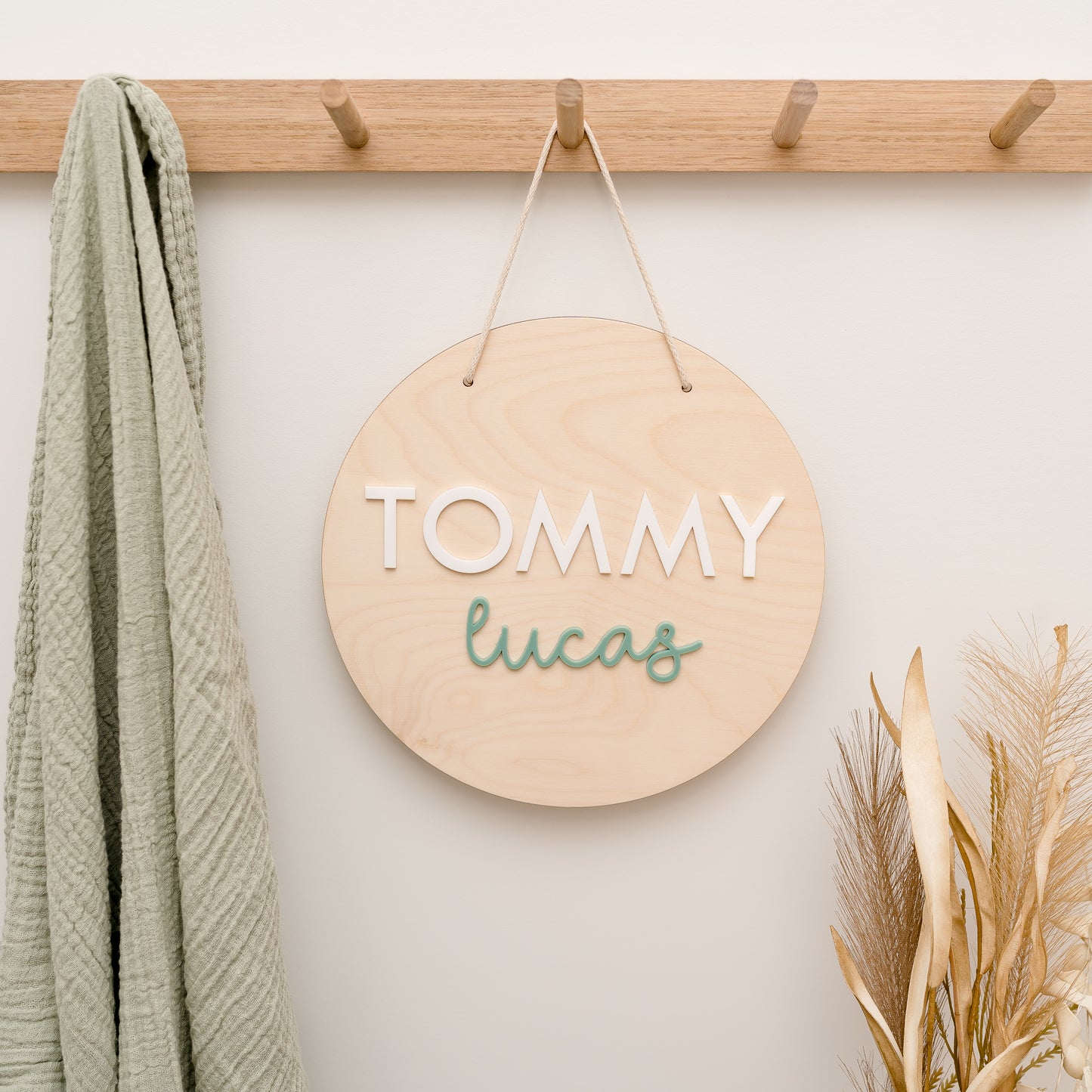 Birch Name Plaques - Two Tone two tone wall plaque Miss Ali's