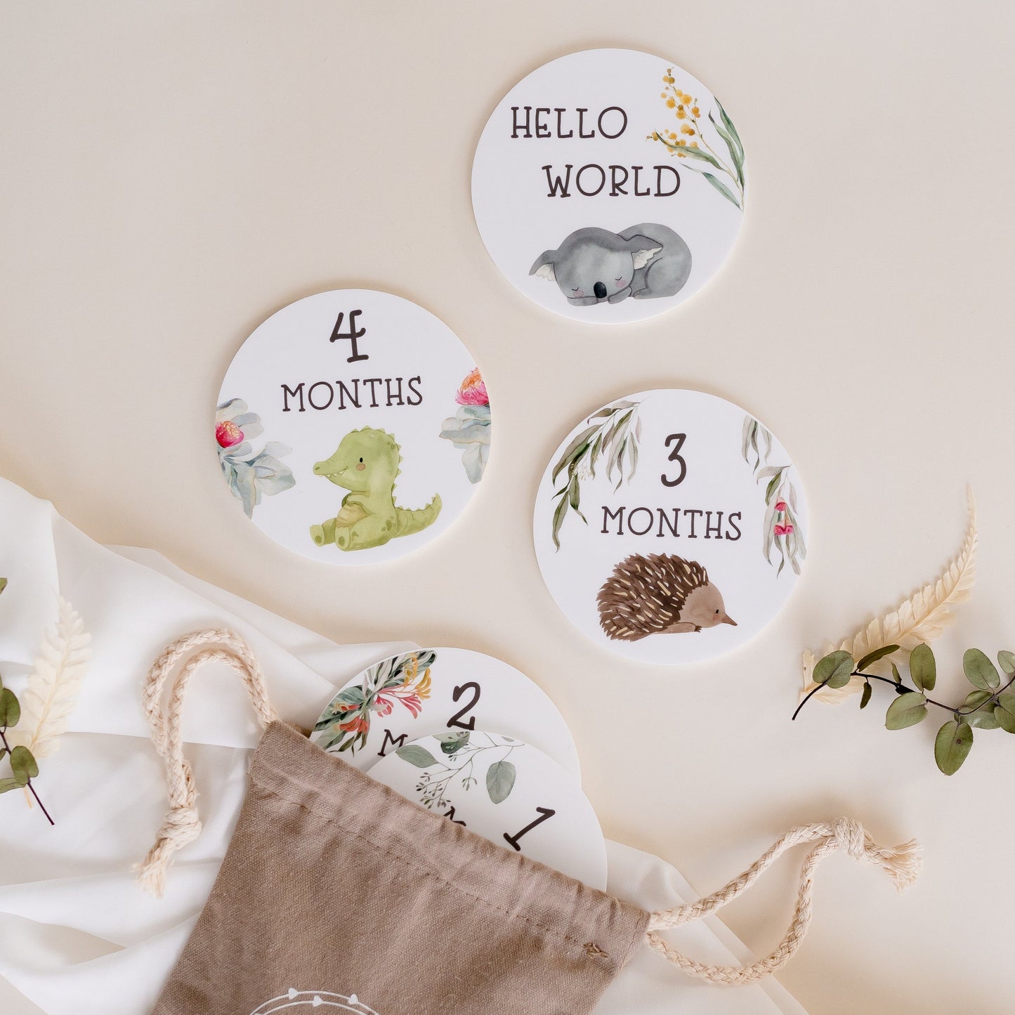 Baby Milestone Discs - Australian Animals Miss Ali's