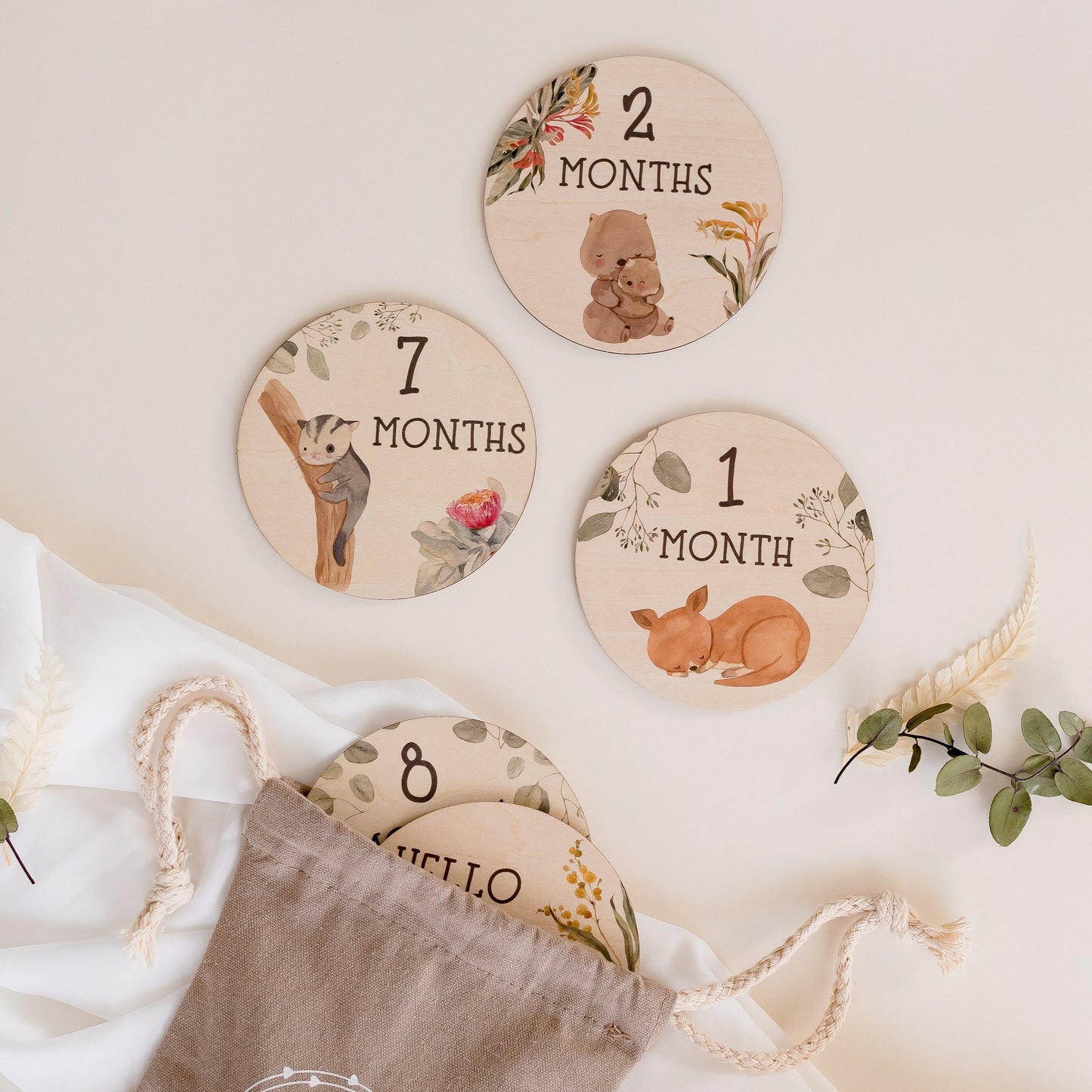 Baby Milestone Discs - Australian Animals Miss Ali's
