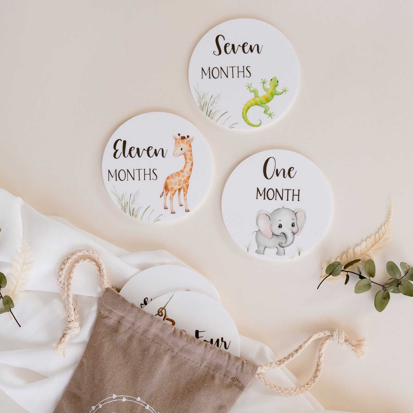 Baby Milestone Discs - Baby Animals Miss Ali's