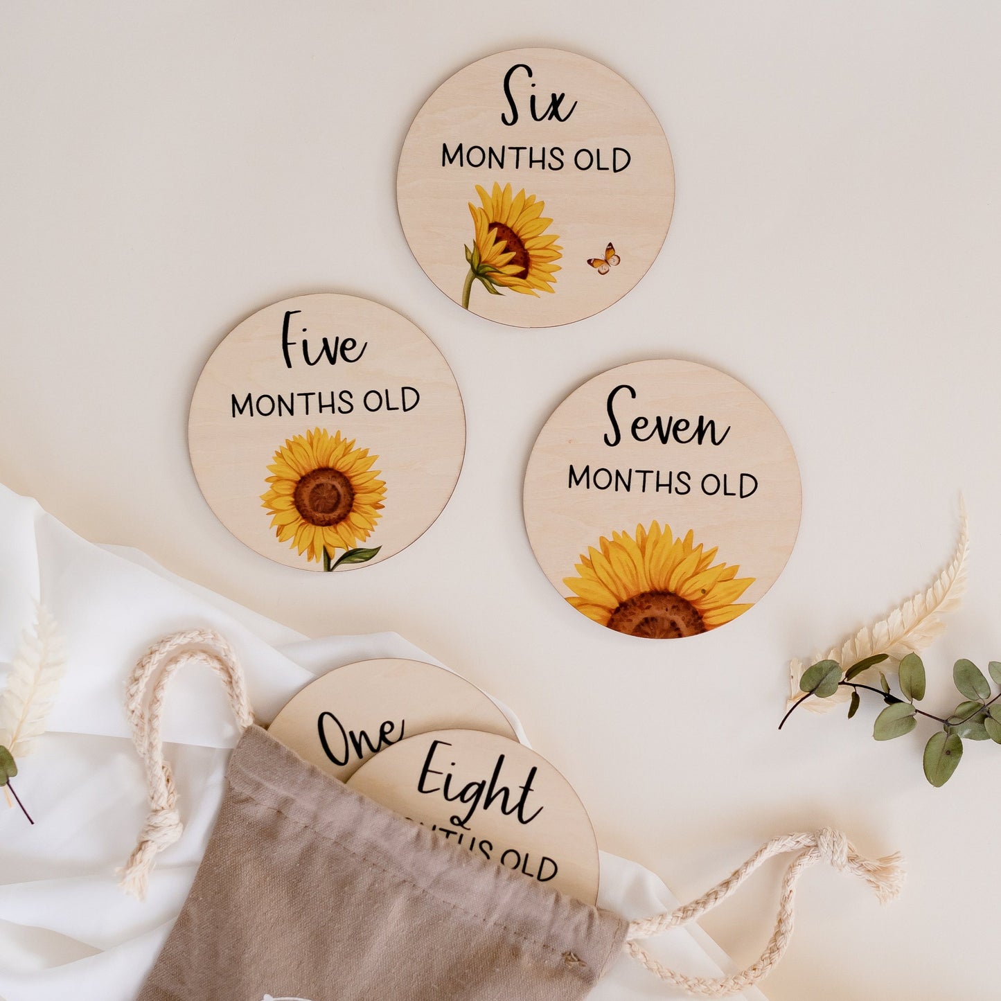 Baby Milestone Discs - Sunflower Miss Ali's