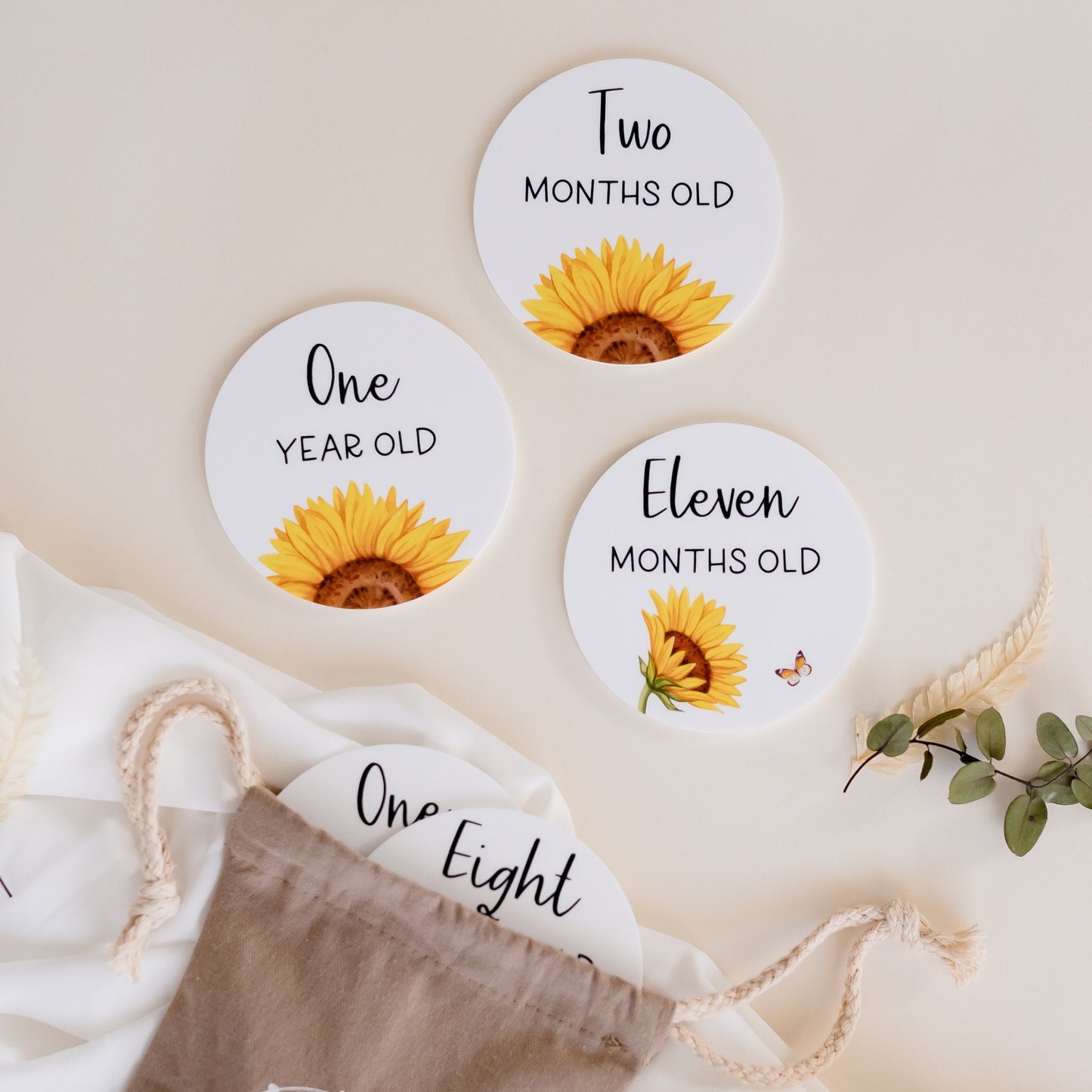 Baby Milestone Discs - Sunflower Miss Ali's