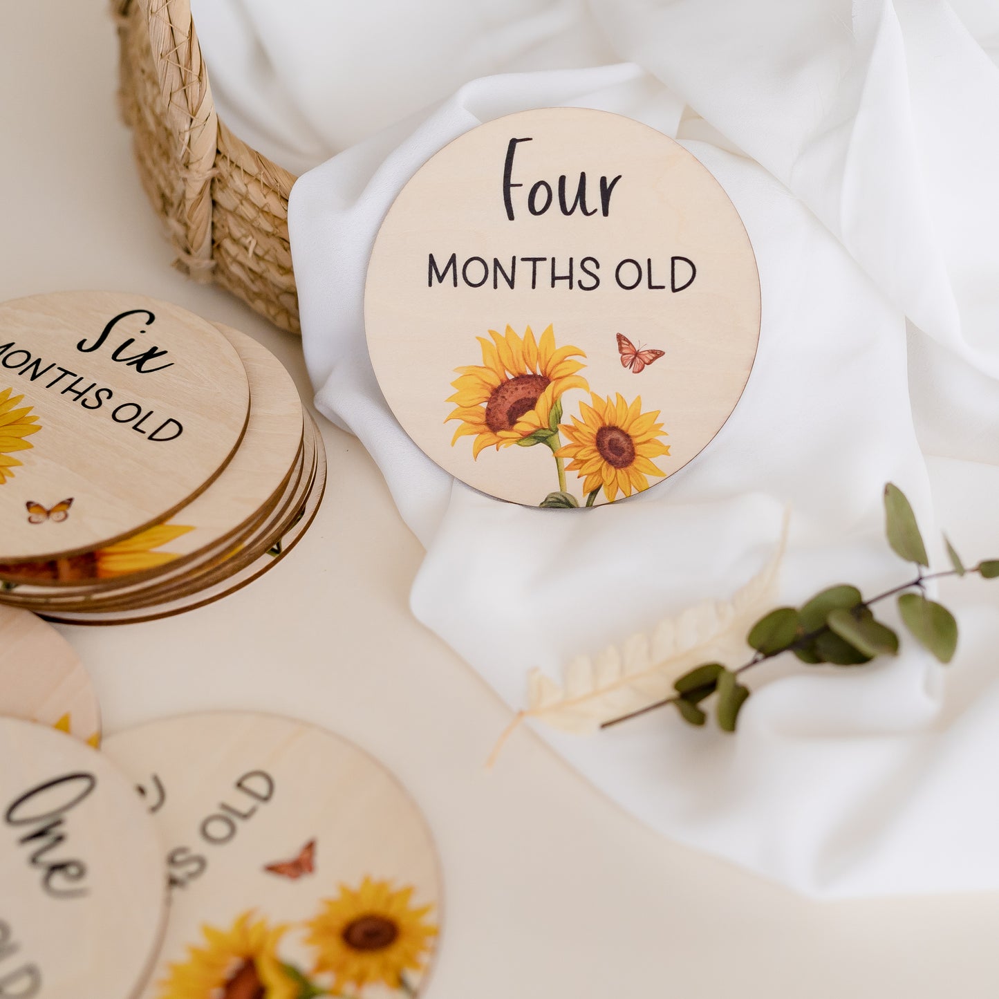 Baby Milestone Discs - Sunflower Miss Ali's