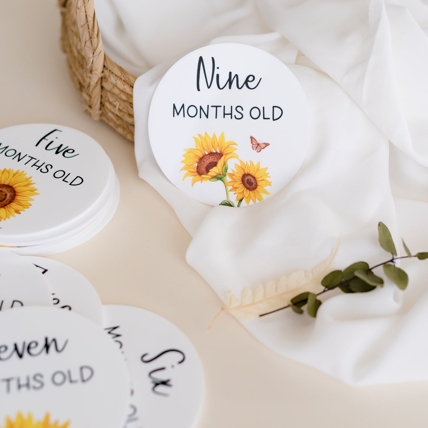 Baby Milestone Discs - Sunflower Miss Ali's