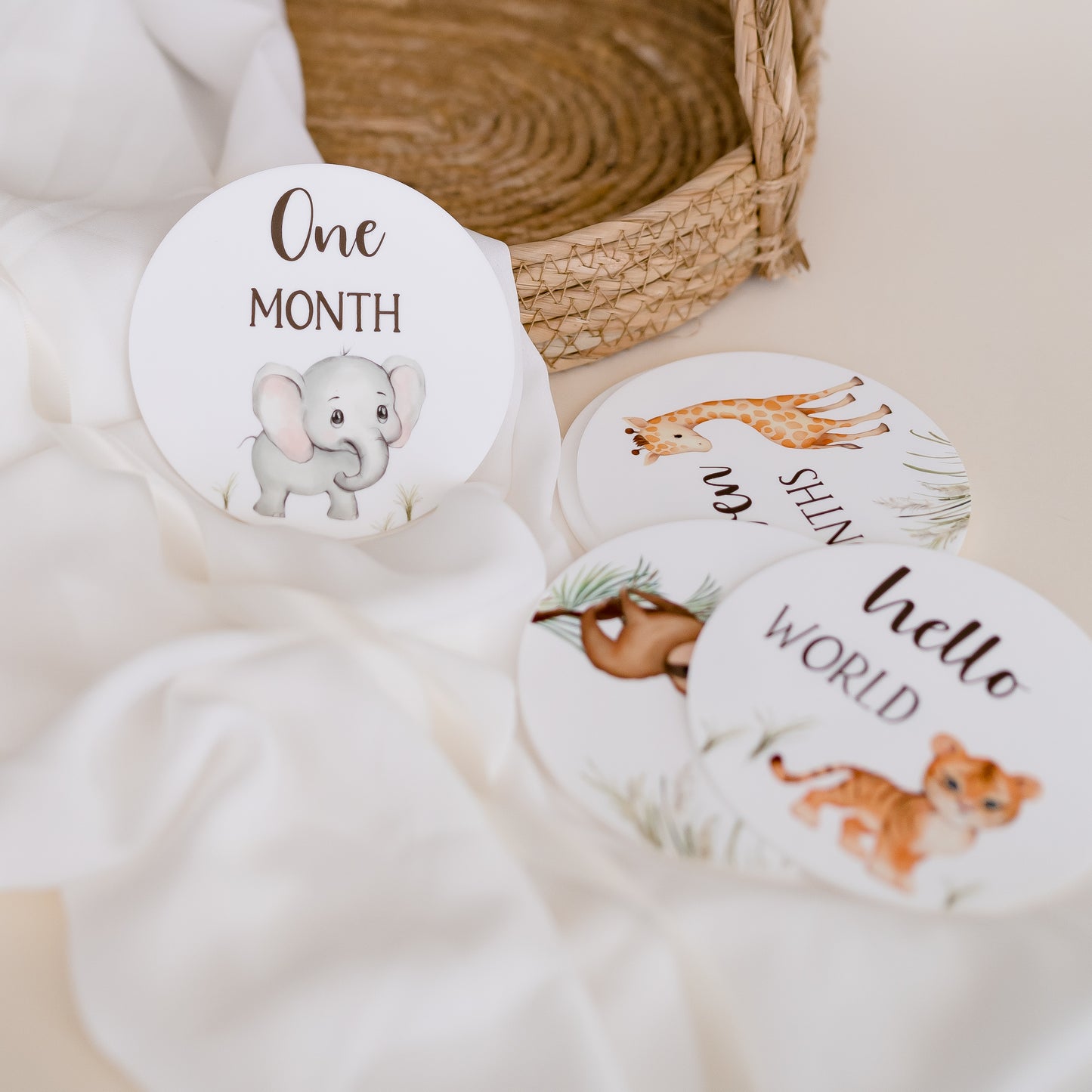 Baby Milestone Discs - Baby Animals Miss Ali's