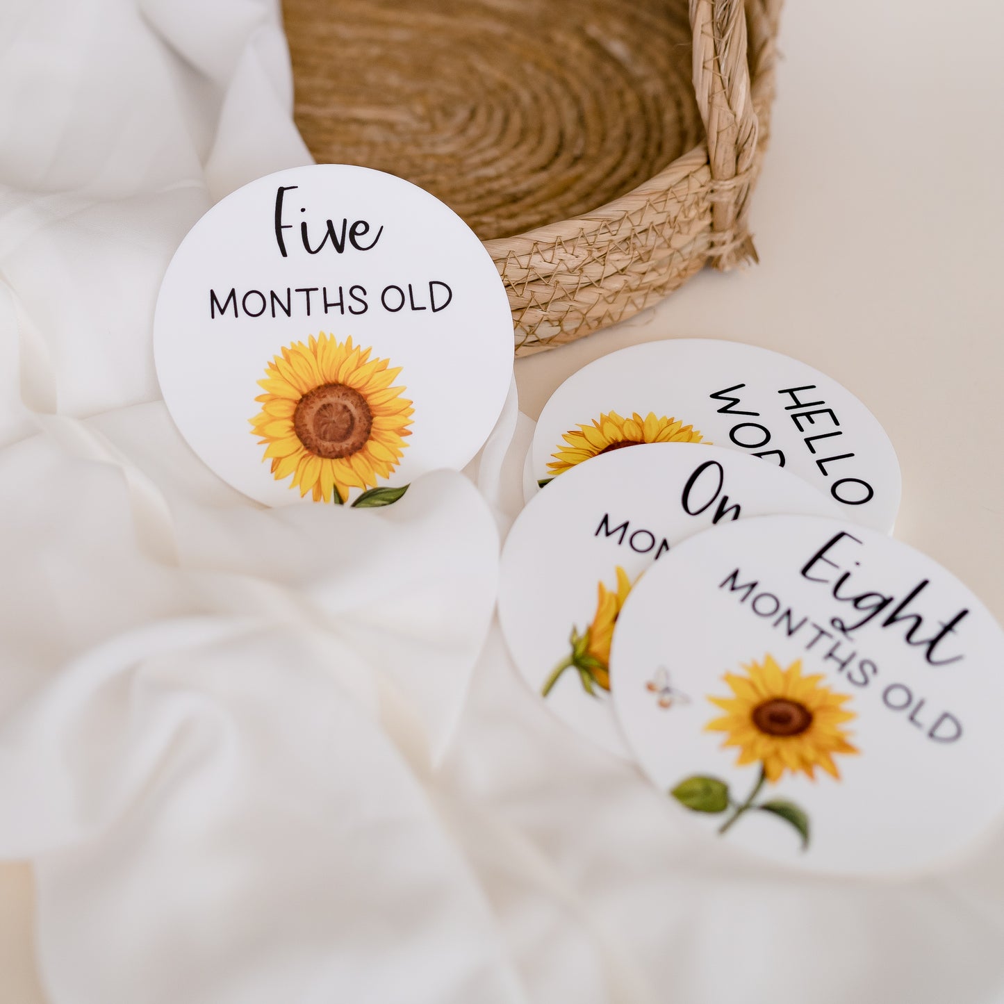 Baby Milestone Discs - Sunflower Miss Ali's