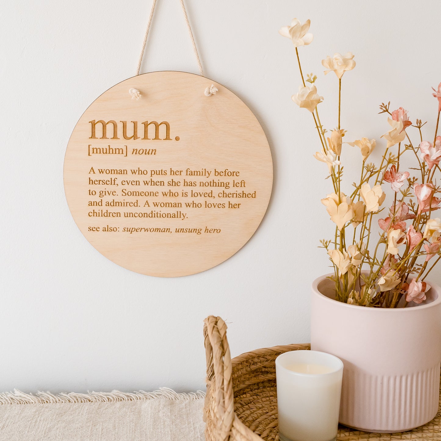Mum Definition Plaque Miss Ali's