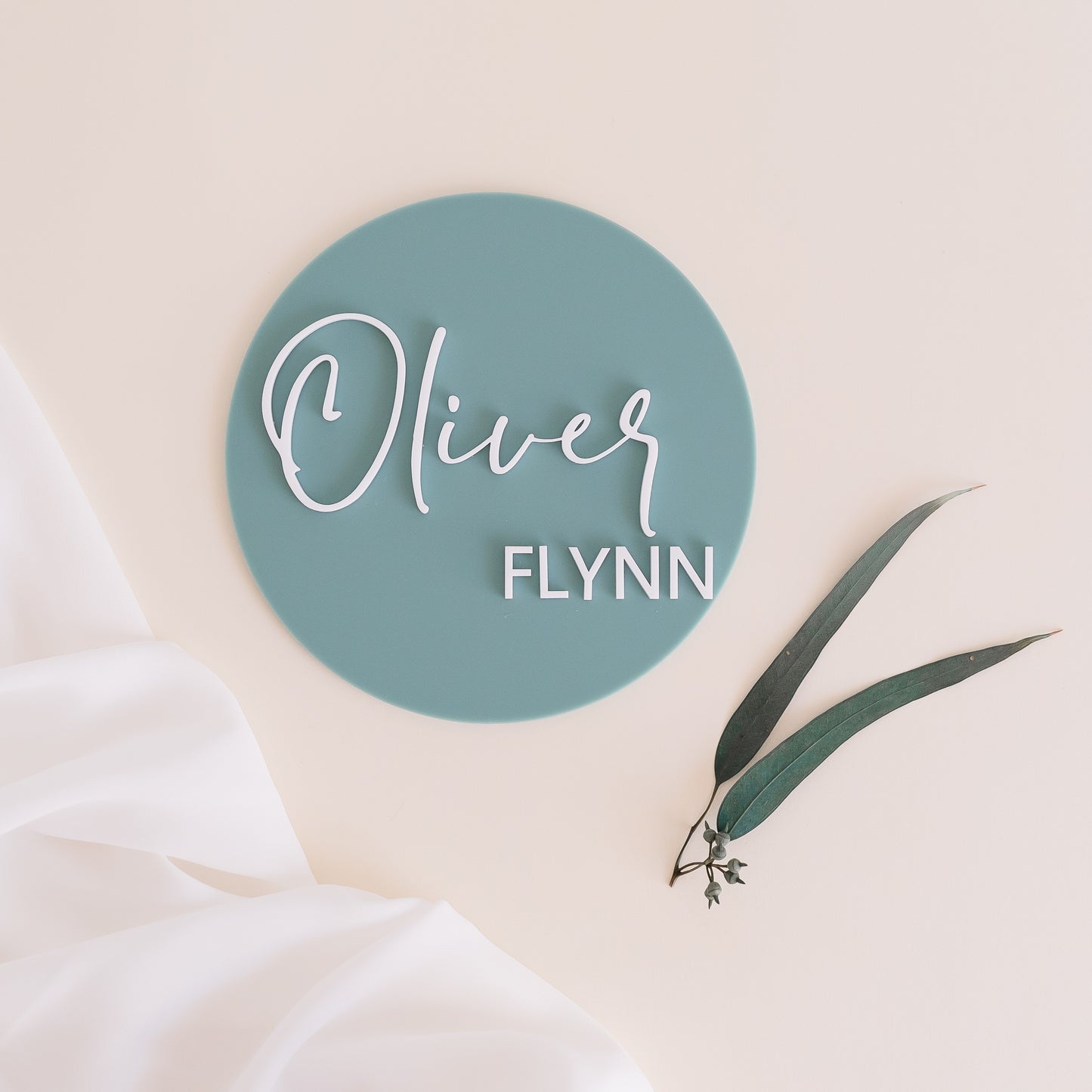 Acrylic Birth Plaque - Script font duo acrylic plaque Miss Ali's