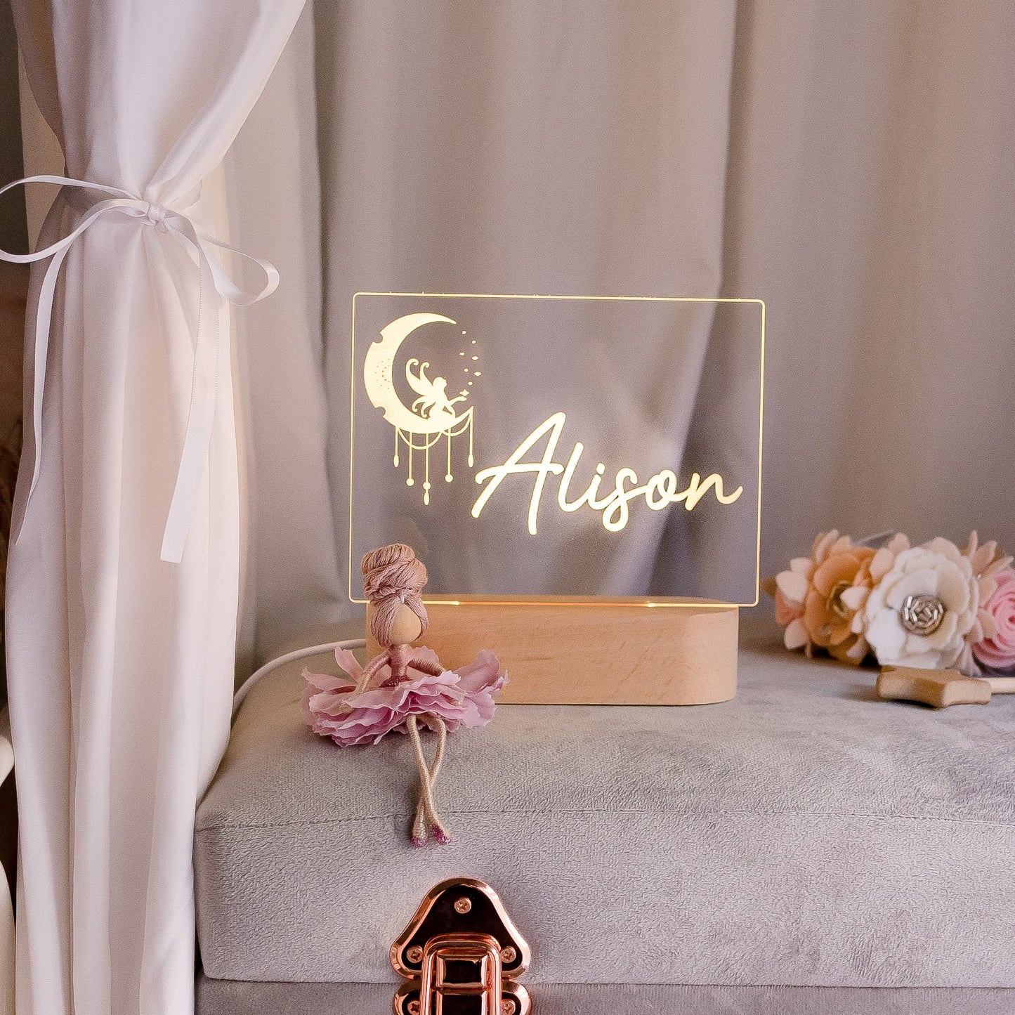 Personalised Night Light - Rectangle Miss Ali's