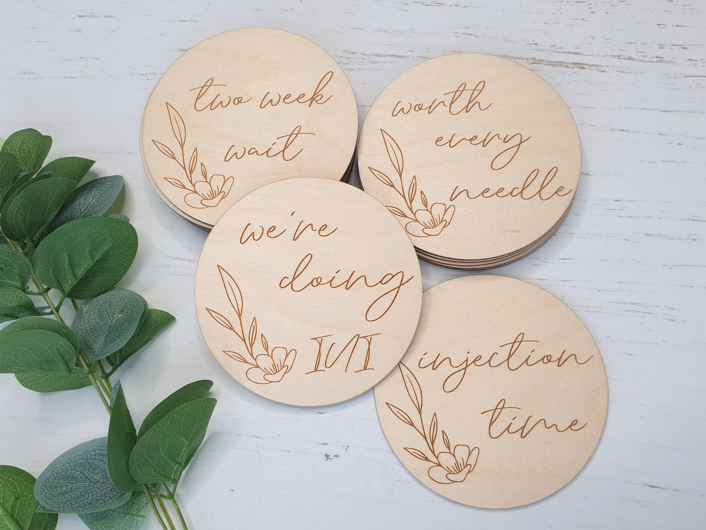 IUI Milestone Wooden Discs Miss Ali's
