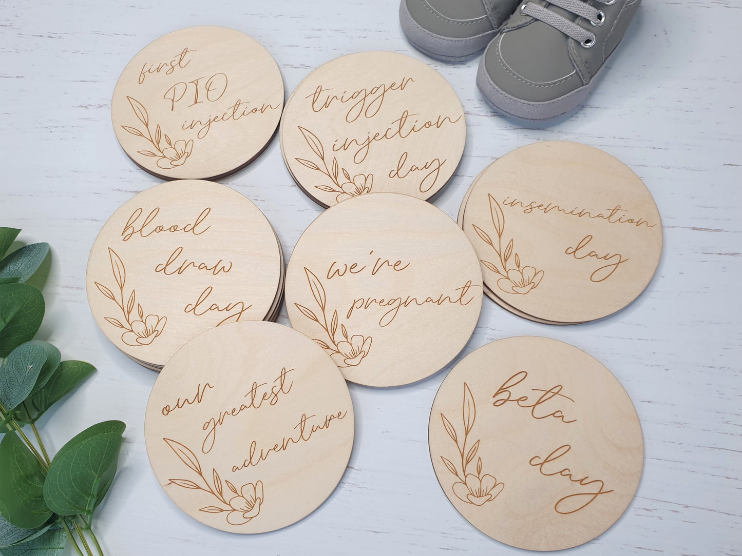 IUI Milestone Wooden Discs Miss Ali's
